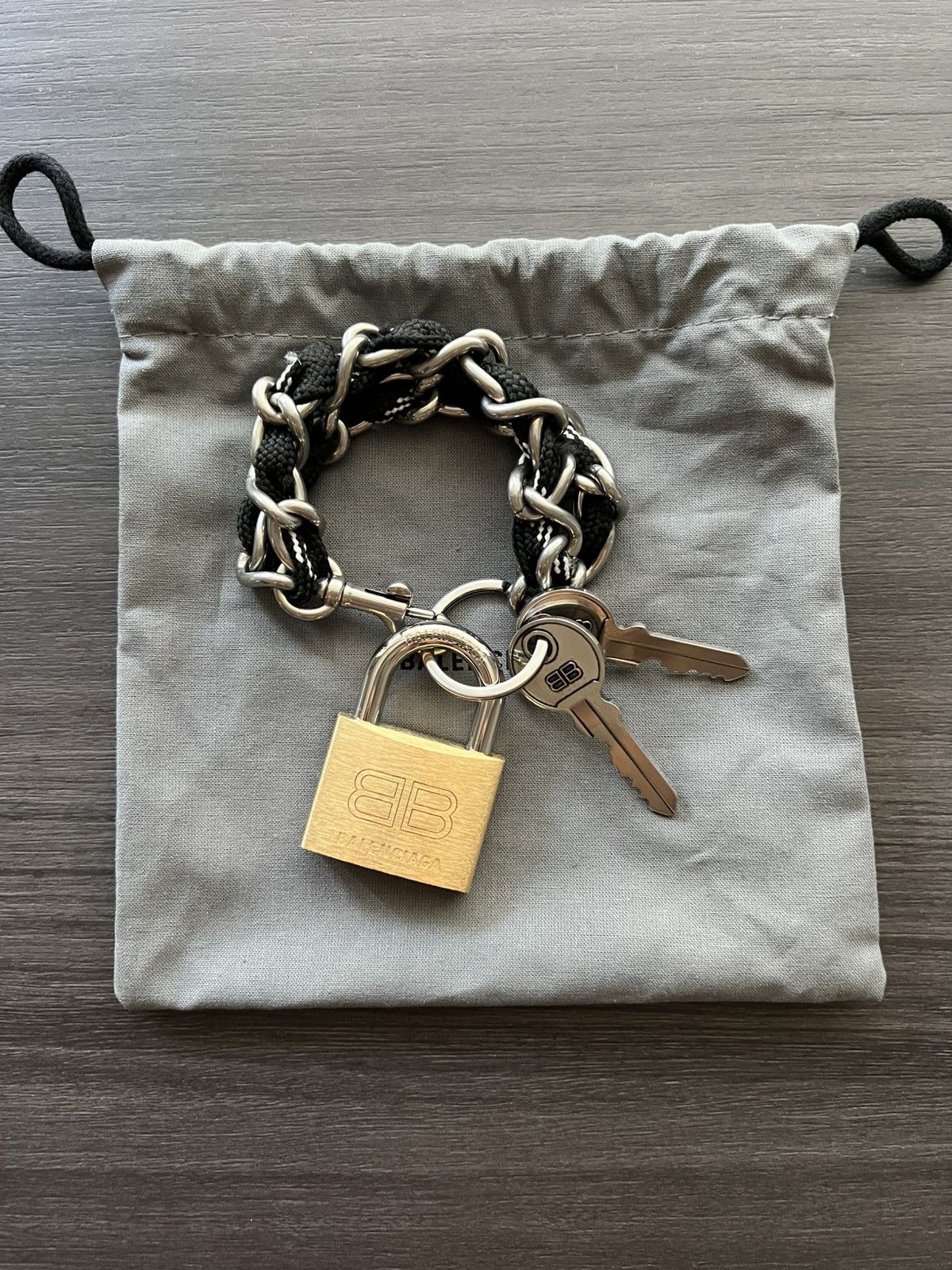 $1.7K VALUE Silver Link Lock Keys Chain Bracelet
