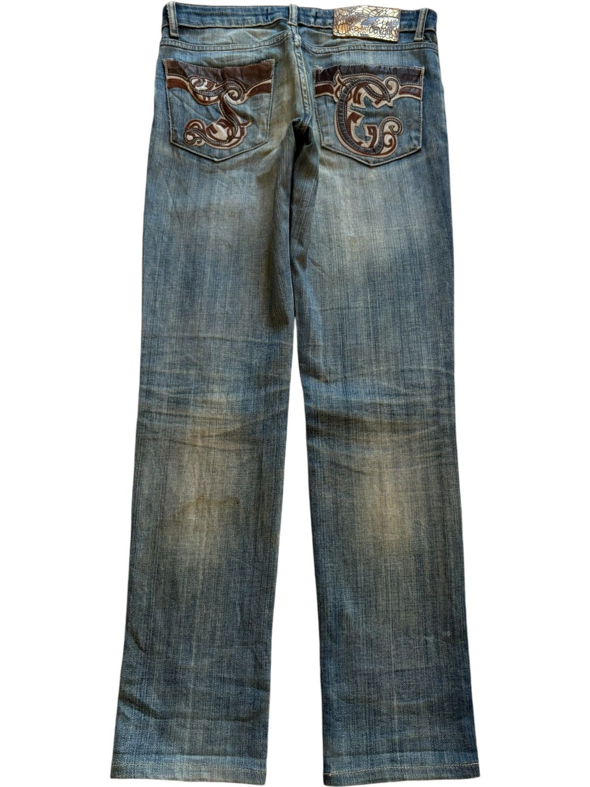 Just Cavalli Vintage Just Cavalli Mud Wash Embellished Distressed Jeans Size 30" / US 8 / IT 44 - 2 Thumbnail