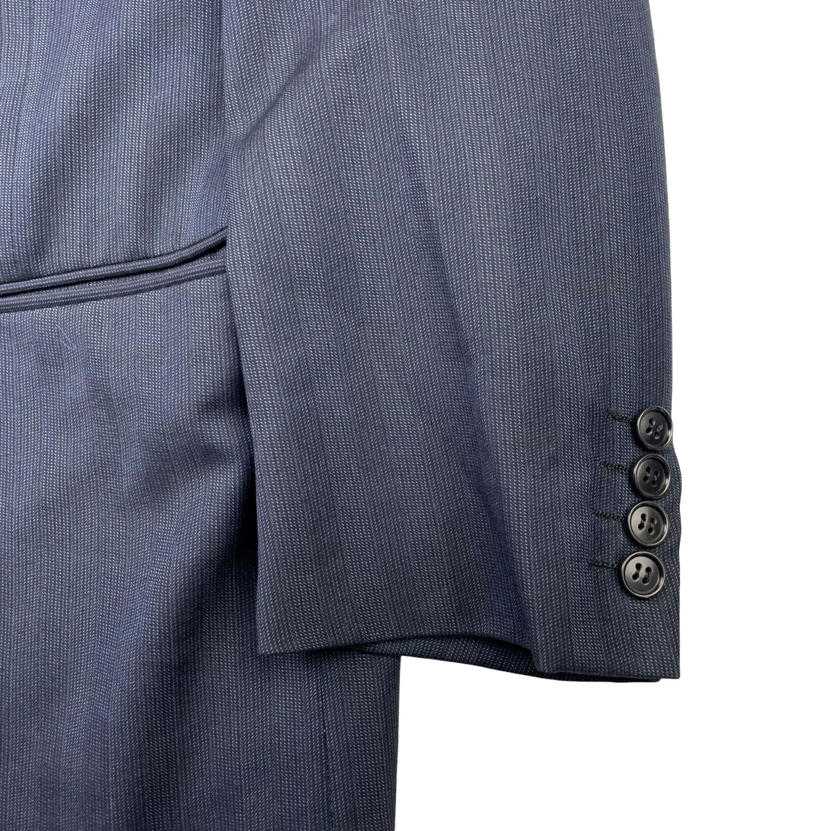 Ermenegildo Zegna VINTAGE Ermenegildo Zegna Blazer Men’s Wool/Silk 2-Button Navy Blue 42R US Italy Striped Jacket Coat Regular Mens Size 42R - 4 Thumbnail