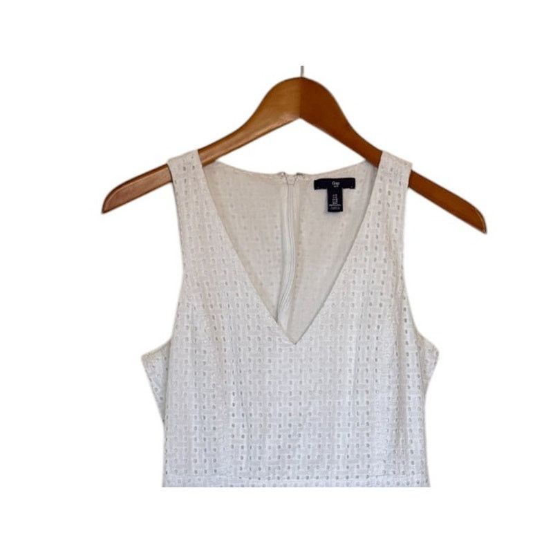 Gap GAP Dress Women 6 White Eyelet Graduation Spring Church Size M / US 6-8 / IT 42-44 - 2 Thumbnail