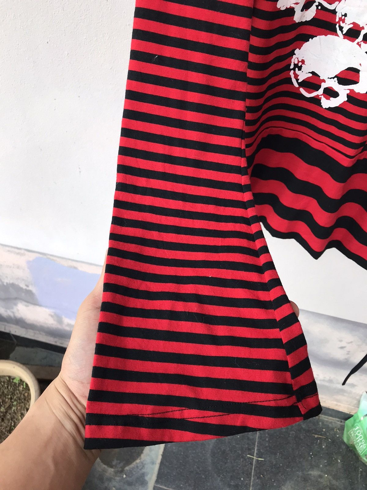 Japanese Brand DRUG HONEY RAVE PUNK SEDITIONARIES STRIPES LONGSLEEVE TEE Size L / US 10 / IT 46 - 4 Thumbnail