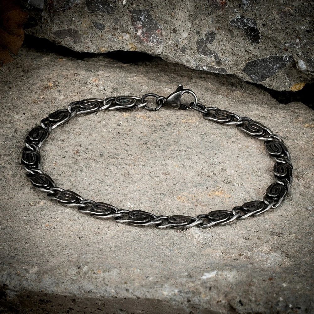 Other Vintage Oxidized Black Chain Bracelet Bangles Gift For Him Size ONE SIZE - 3 Thumbnail