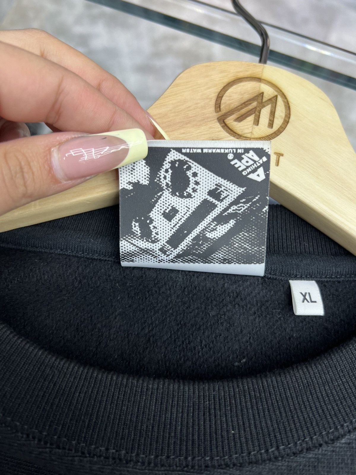 Bape Bape Black Crew Neck Size US XL / EU 56 / 4 - 9 Thumbnail