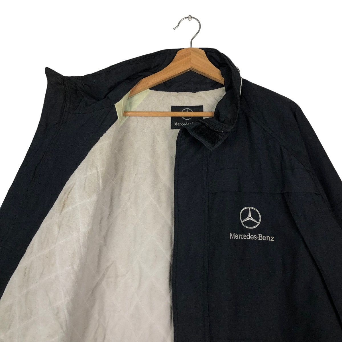 Japanese Brand 🔥VINTAGE LIGHT PUFFER BOMBER JACKET MERCEDES-BENZ BIG LOGO Size US L / EU 52-54 / 3 - 10 Thumbnail