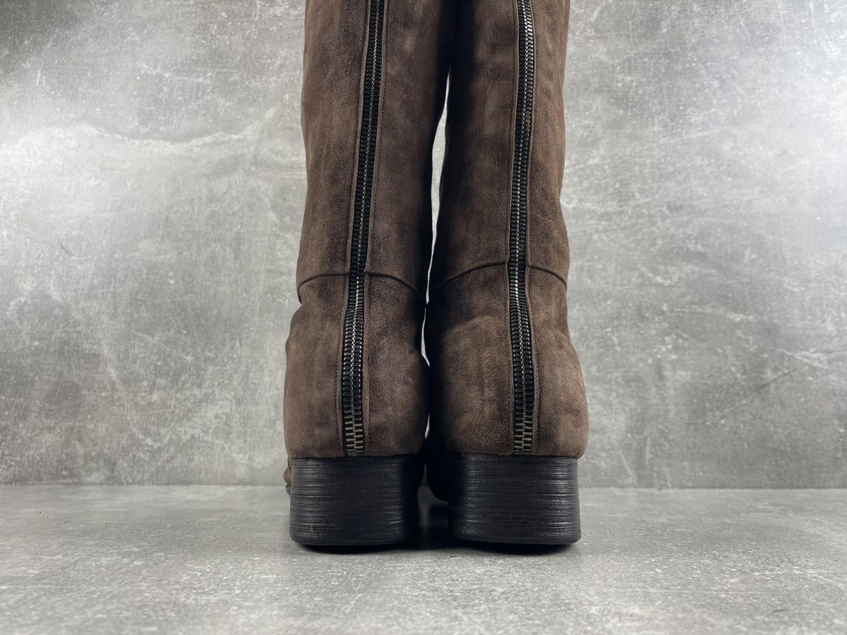 Denis Simachev Denis Simachëv Archives Brown Suede Leather High Boots Size US 11 / EU 44 - 7 Thumbnail
