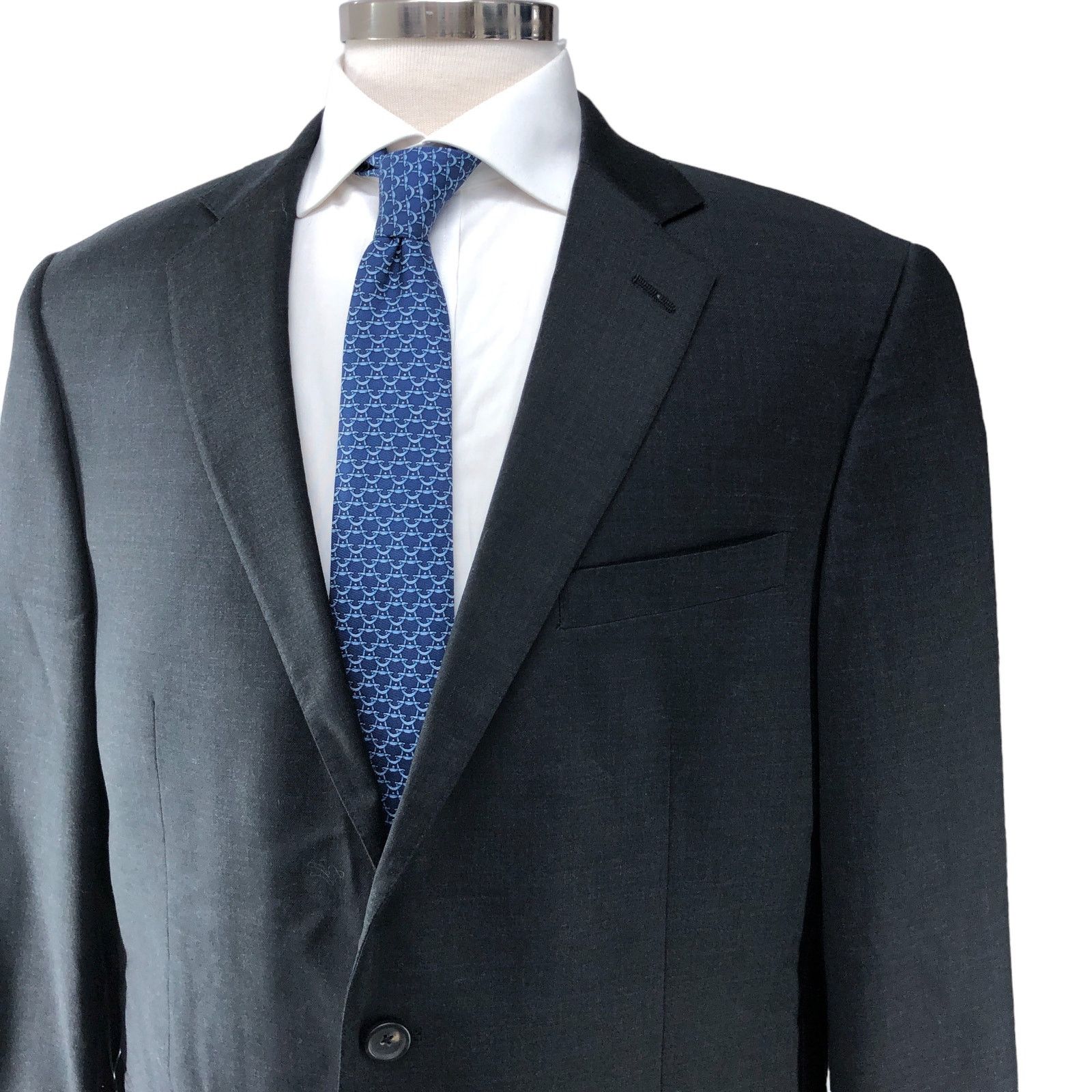 Hart Schaffner Marx Hart Schaffner Marx Mens 44R Sport Coat Gray 2 Button USA Size 44R - 2 Thumbnail