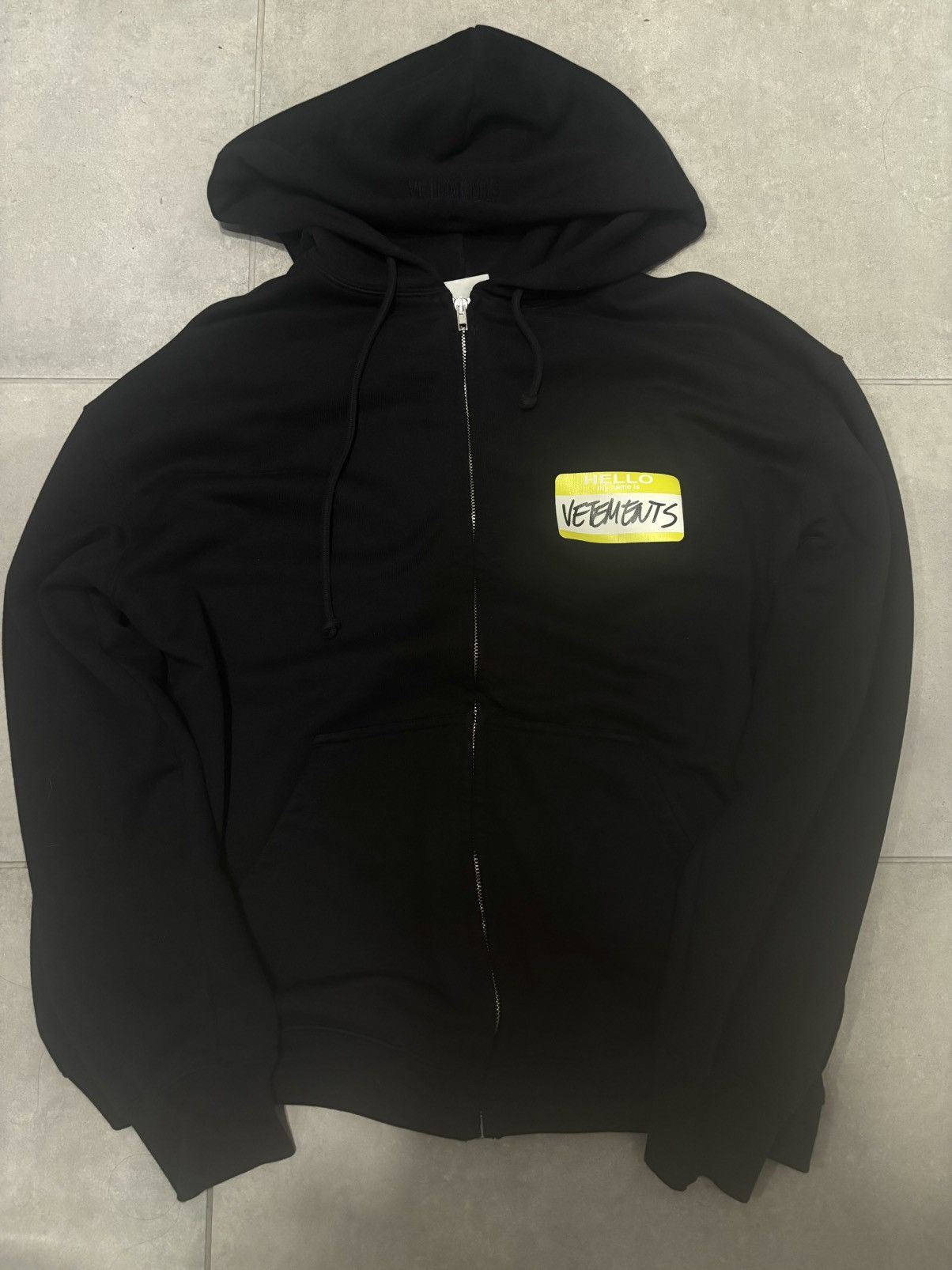 Vetements Hello My Name Is Vetements Zip Up Hoodie | Grailed