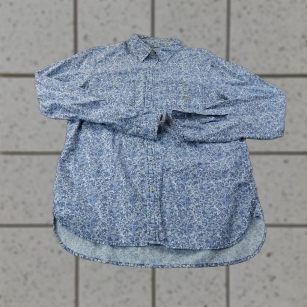 Ralph Lauren Denim & Supply Ralph Lauren Shirt Mens M Blue Floral Print Button Up Long Sleeve Size US M / EU 48-50 / 2 - 1 Thumbnail