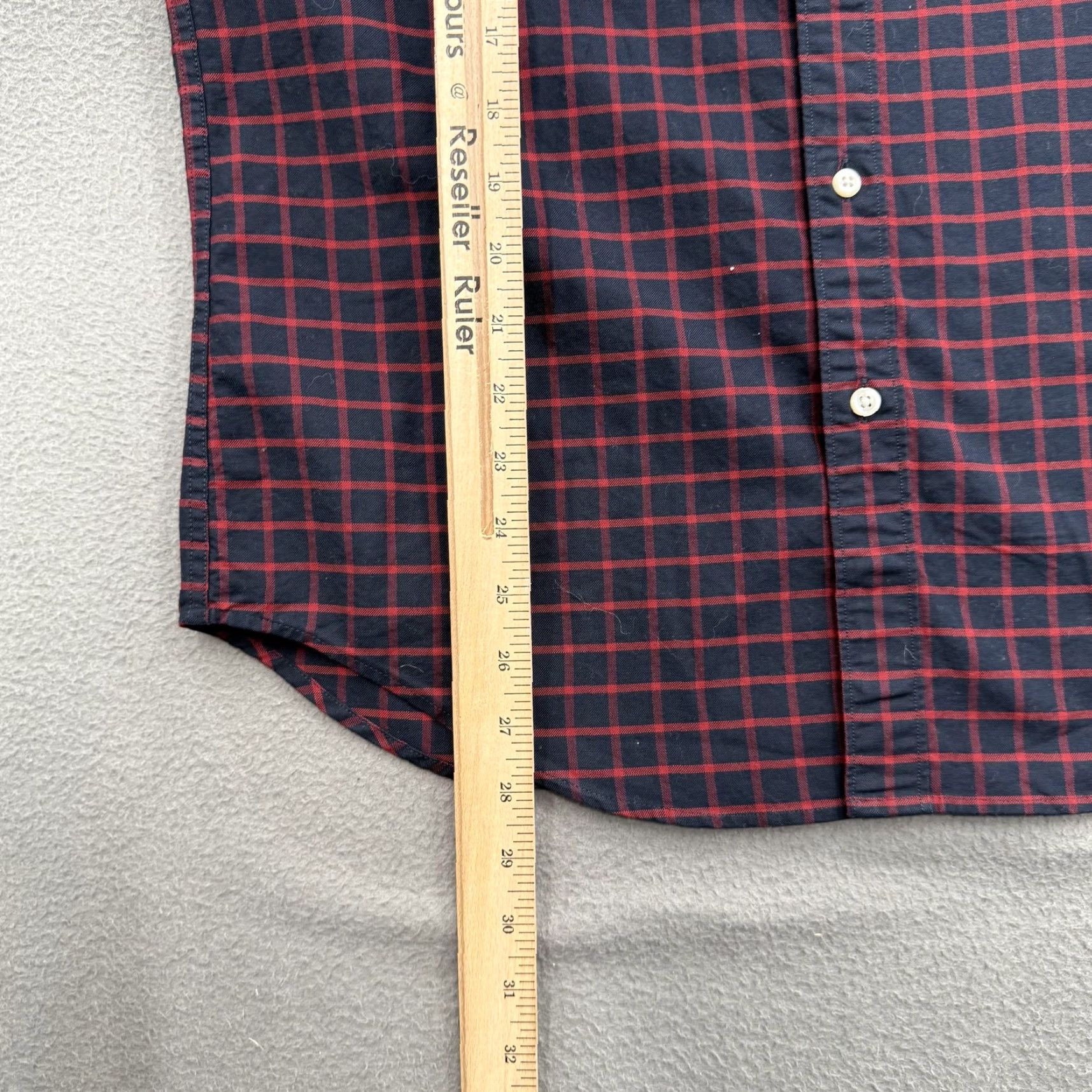 J.Crew VINTAGE J.CREW Shirt Mens Medium Navy Red Check Classic Fit American Pima Cotton Size US M / EU 48-50 / 2 - 7 Thumbnail