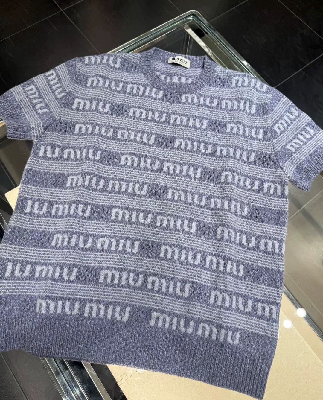 Miu Miu purple logo top from miu miu Size US M / EU 48-50 / 2 - 1 Thumbnail