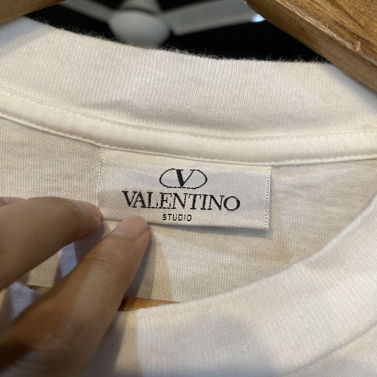 Valentino Vintage Valentino Studio Checked Logo T-shirt Size US L / EU 52-54 / 3 - 8 Thumbnail