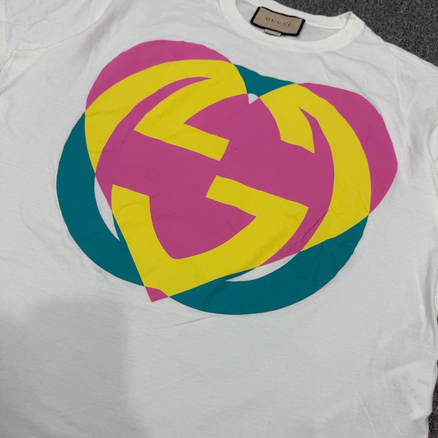 Gucci Gucci white color heart short-sleeve tee M Size M / US 6-8 / IT 42-44 - 3 Thumbnail