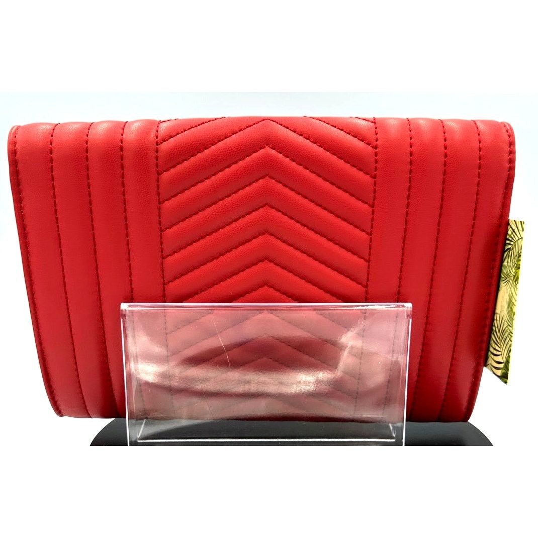 Badgley Mischka Badgley Mischka Crossbody Chevron Quilted Center Cover - Red Size ONE SIZE - 7 Thumbnail
