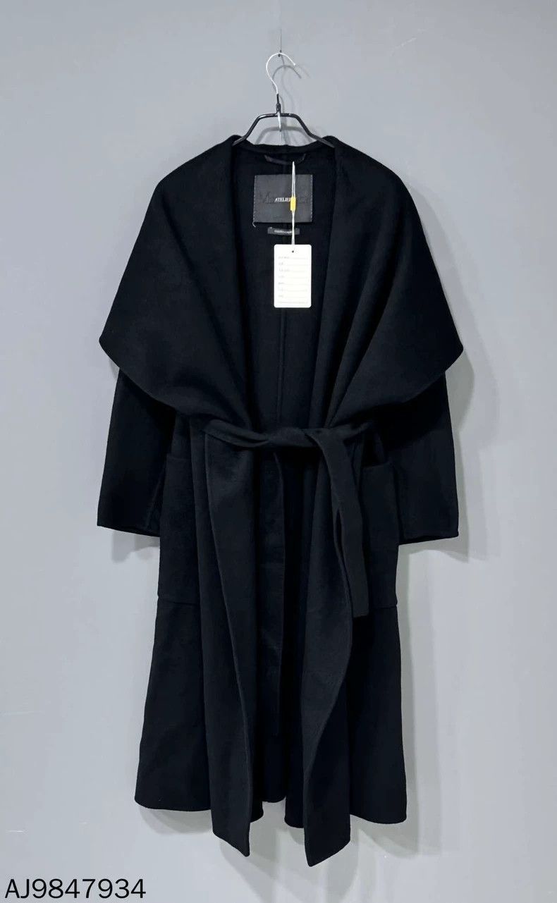 Max Mara Max Mara Gaoding black cashmere bathrobe coat Size S / US 4 / IT 40 - 1 Thumbnail