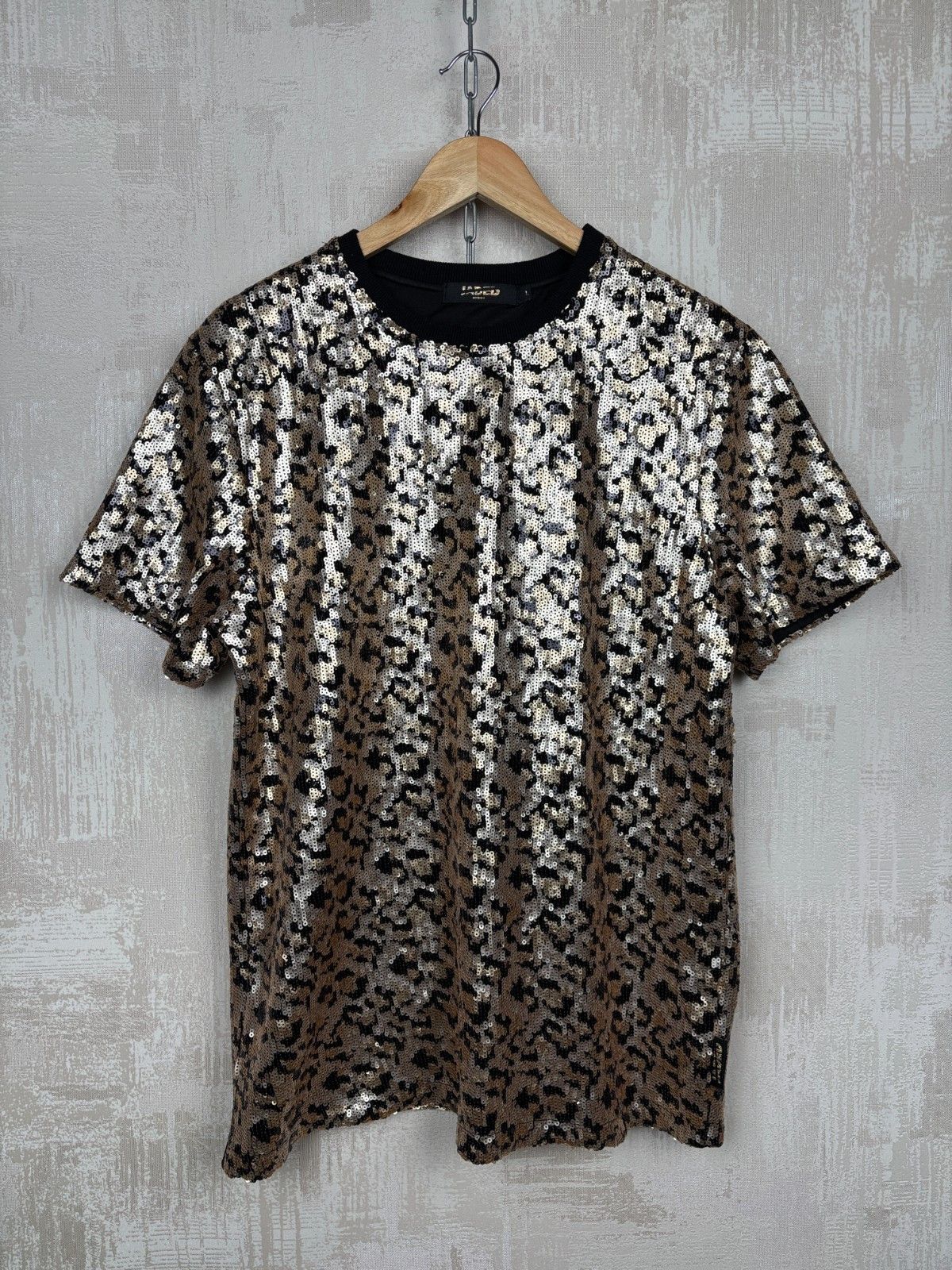 Jaded London Jaded London Sequin Top T-Shirt Gold Glam Party Festival Size US L / EU 52-54 / 3 - 2 Thumbnail