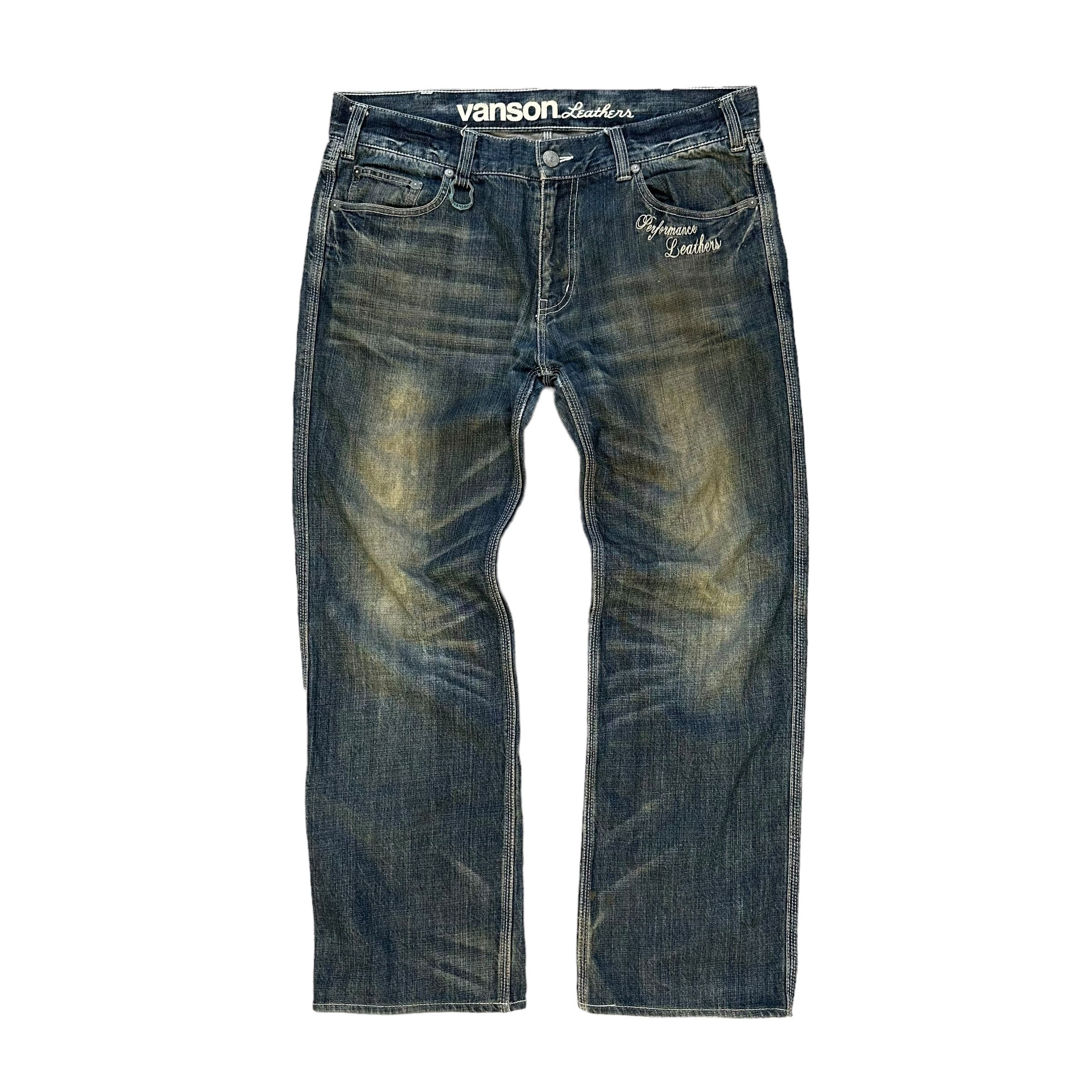 Vanson Leathers Vanson Leathers Embroidered Big Logo Denim Pant #A33-0742 Size US 36 / EU 52 - 7 Thumbnail
