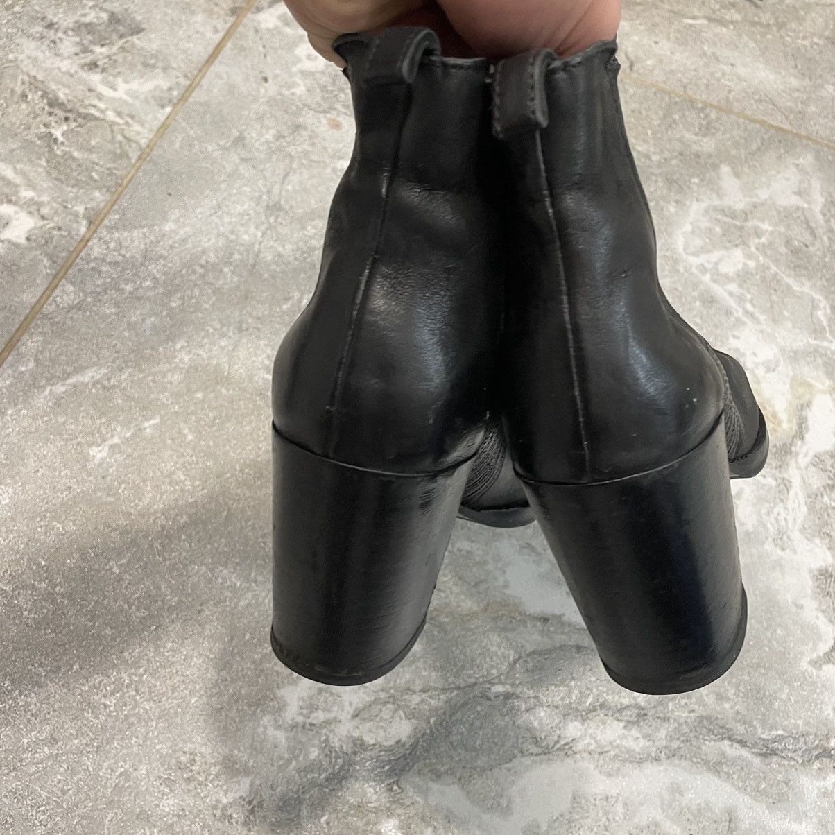 Allsaints × Japanese Brand 37 Allsaints Leather black BOOTS Cowboy western Shoes heels Size US 7 / IT 37 - 5 Thumbnail