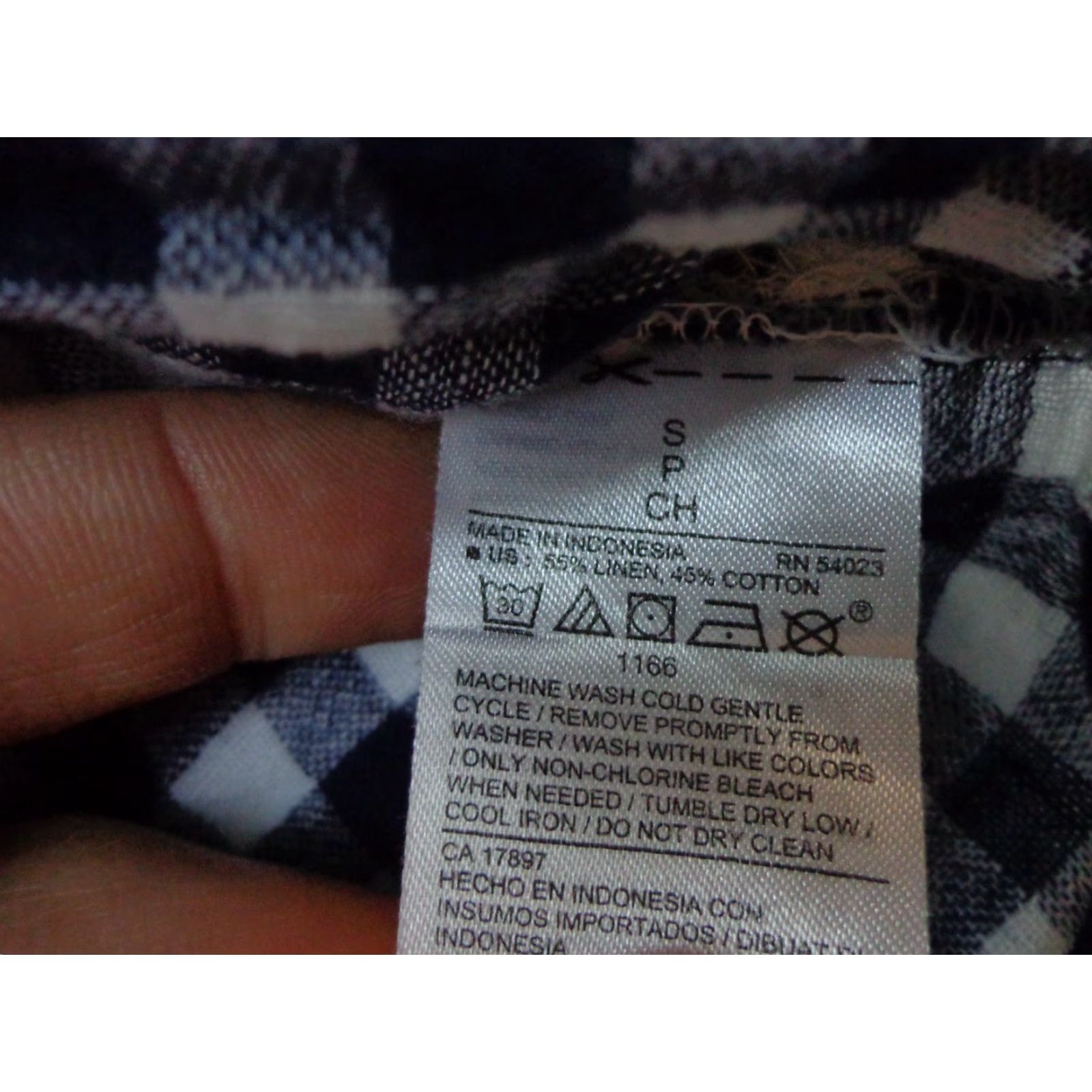 Old Navy Old Navy Women's Small Shirt Check Button Down Collared Sleeveless Size S / US 4 / IT 40 - 3 Thumbnail