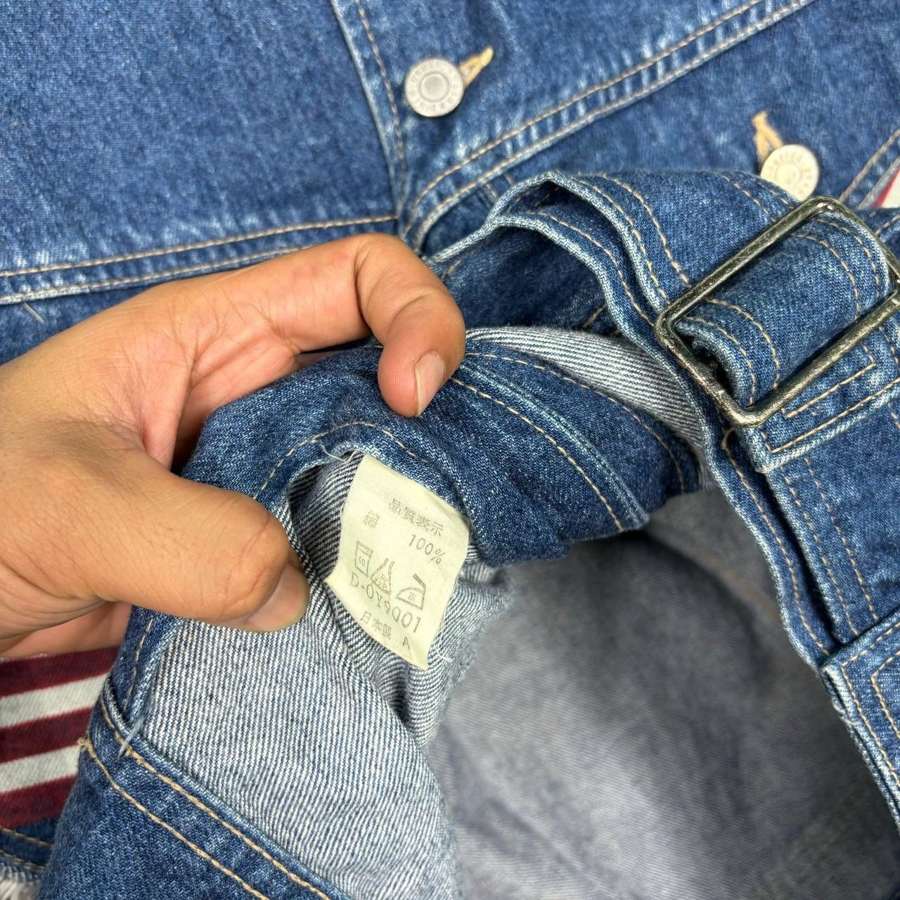 Japanese Brand Vintage Frankie 3052 Japanese Denim Flag Jacket Raglan Size US L / EU 52-54 / 3 - 11 Thumbnail
