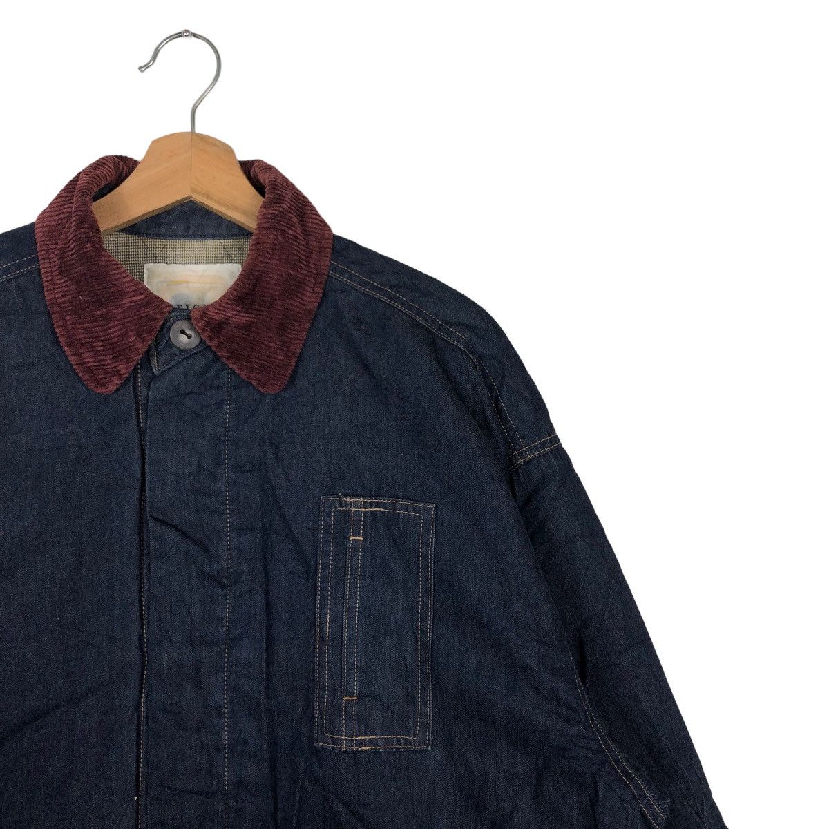 Japanese Brand 🔥90’s Long Jacket Work Denim Exoah Issey Miyake Japan Size US M / EU 48-50 / 2 - 6 Thumbnail