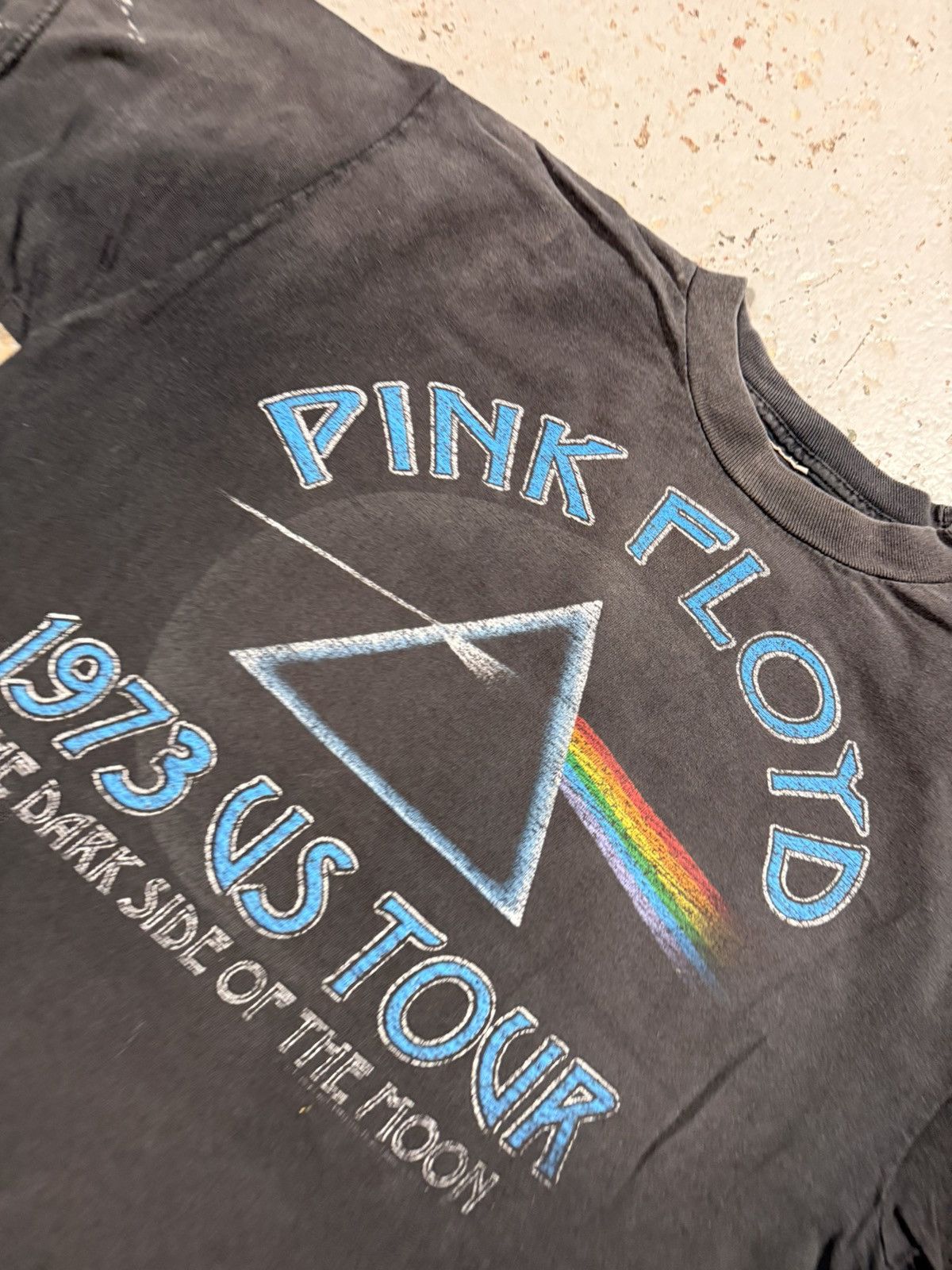 Other Vintage Ash Gray Distressed Crop Pink Floyd Dark Side Tee Size US S / EU 44-46 / 1 - 2 Thumbnail