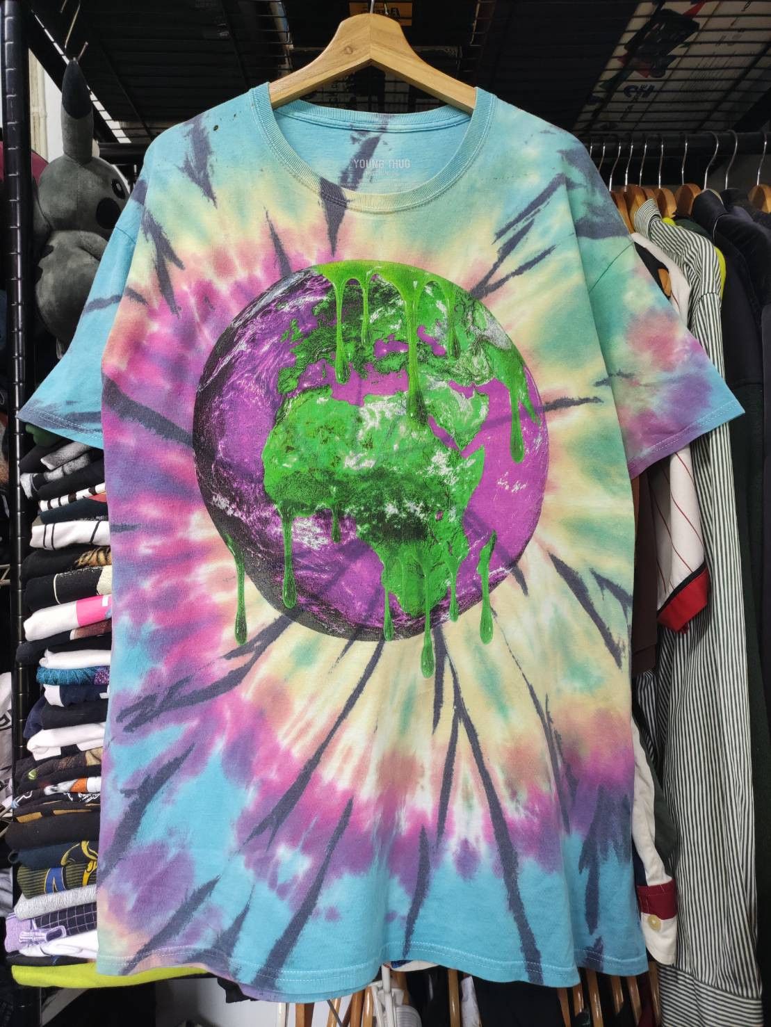 Young Thug Young Thug Thugger " Lean World " Tie Dye T-Shirt Size US XL / EU 56 / 4 - 2 Thumbnail