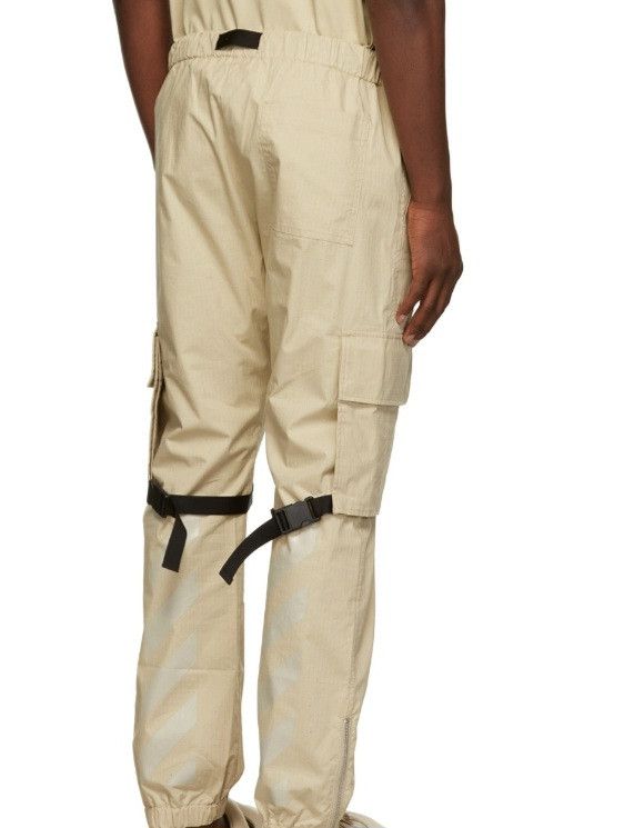 Off-White Off-White Beige Cotton Cargo Pants Size S Size US 32 / EU 48 - 2 Thumbnail