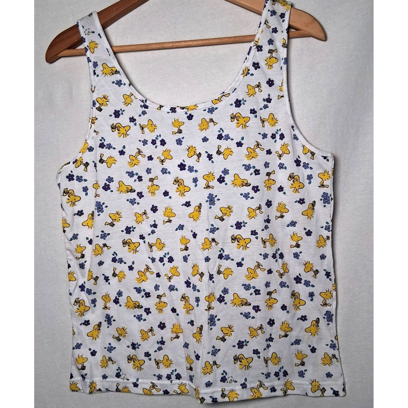 Peanuts VINTAGE Peanuts Snoopy Woodstock Tank Top Women M Purple Flowers Undershirt Size M / US 6-8 / IT 42-44 - 2 Thumbnail