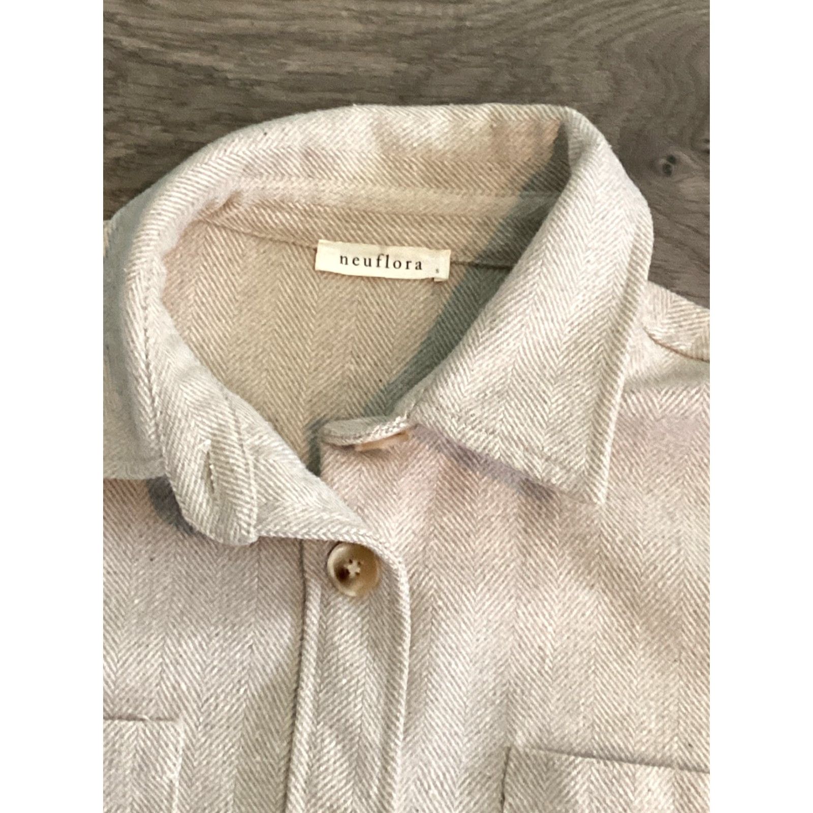 Vintage Neuflora Linen Button-Up Shirt Beige Short Sleeve Relaxed Fit Women Small Size S / US 4 / IT 40 - 3 Thumbnail