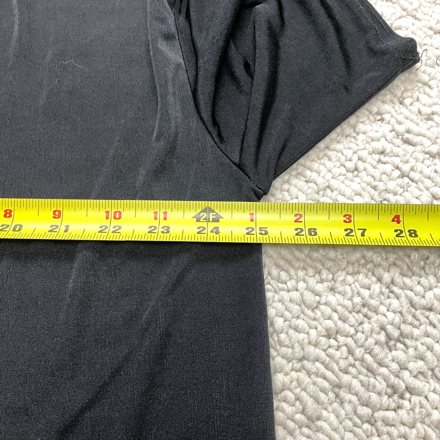 Vintage Unbranded T Shirt Top Womens 4XL Black Solid Short Sleeve Stretch Casual Basic Size XXL / US 16-18 / IT 52-54 - 4 Thumbnail