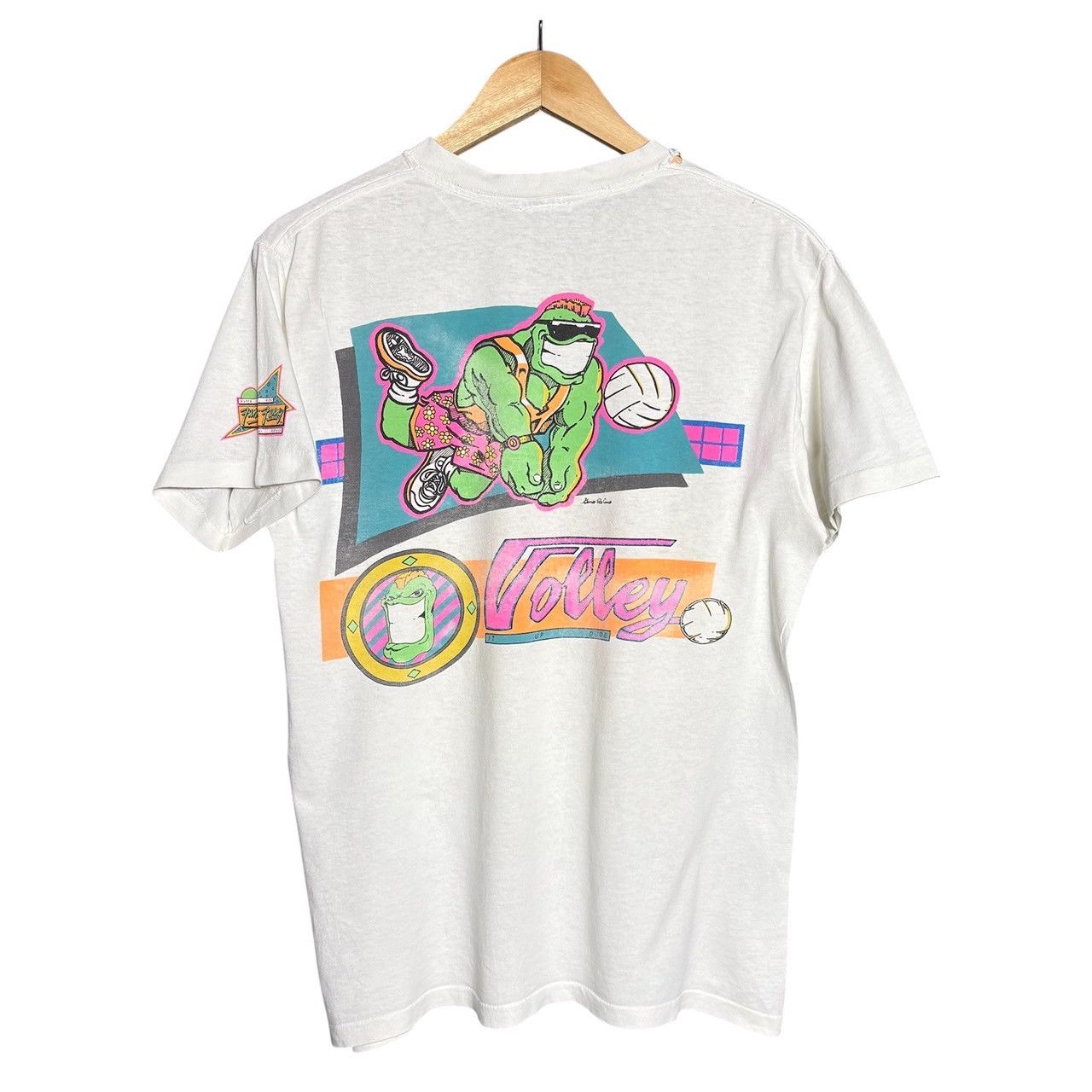 Vintage Vintage 90s Nuked Turtle Volley Graphic T-Shirt Size US M / EU 48-50 / 2 - 1 Thumbnail