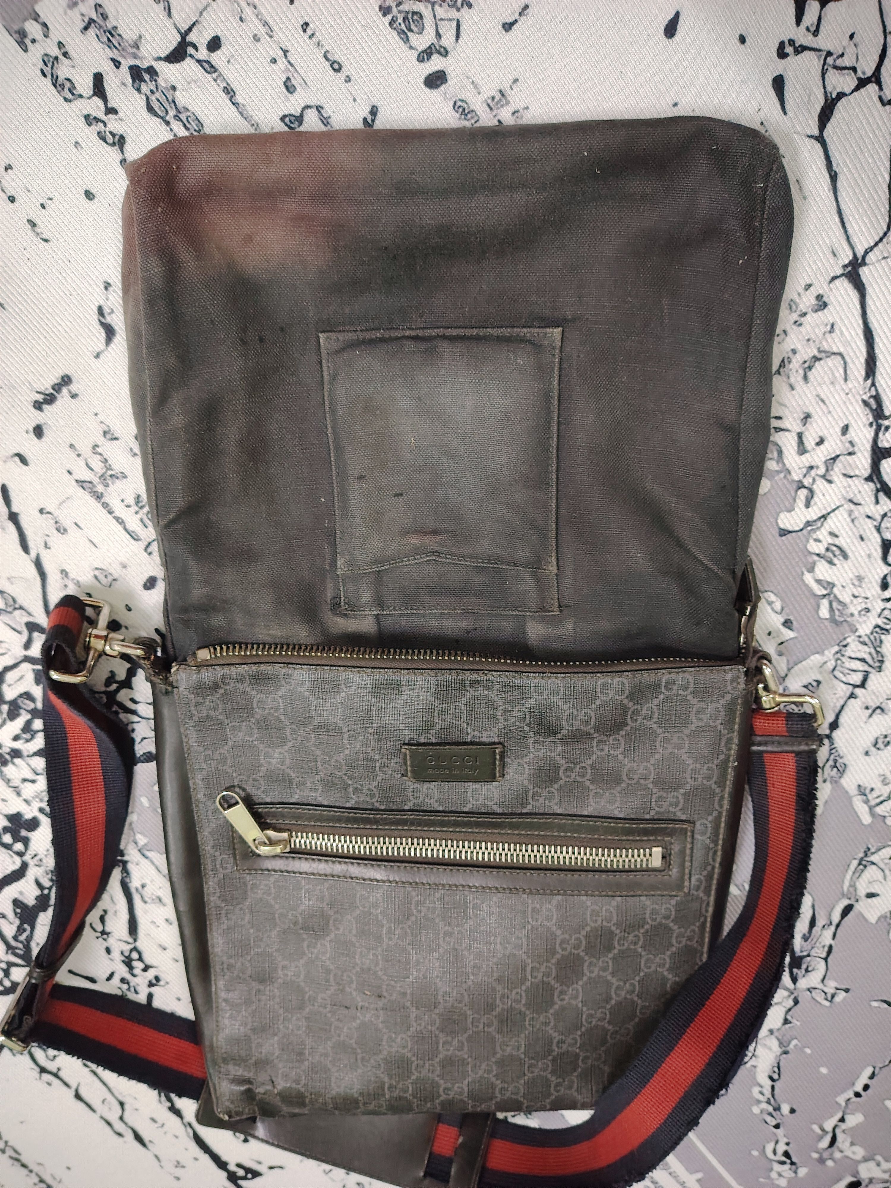 Gucci GUCCI DISTRESSED BAG MESSENGER MONOGRAM SUPREME GG Size ONE SIZE - 9 Thumbnail