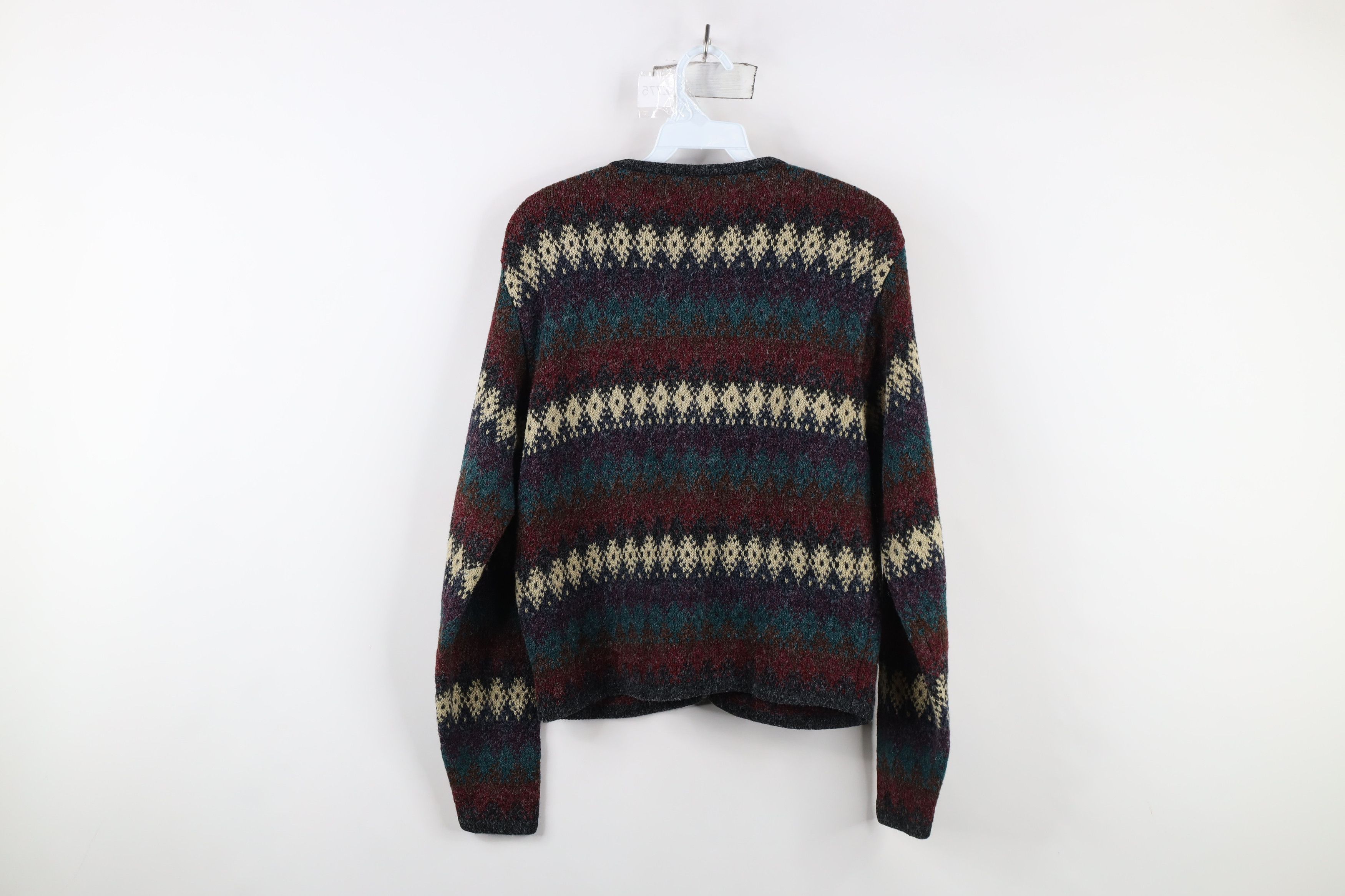 Vintage Vintage 90s Streetwear Fair Isle Knit Cardigan Sweater Size M / US 6-8 / IT 42-44 - 7 Thumbnail