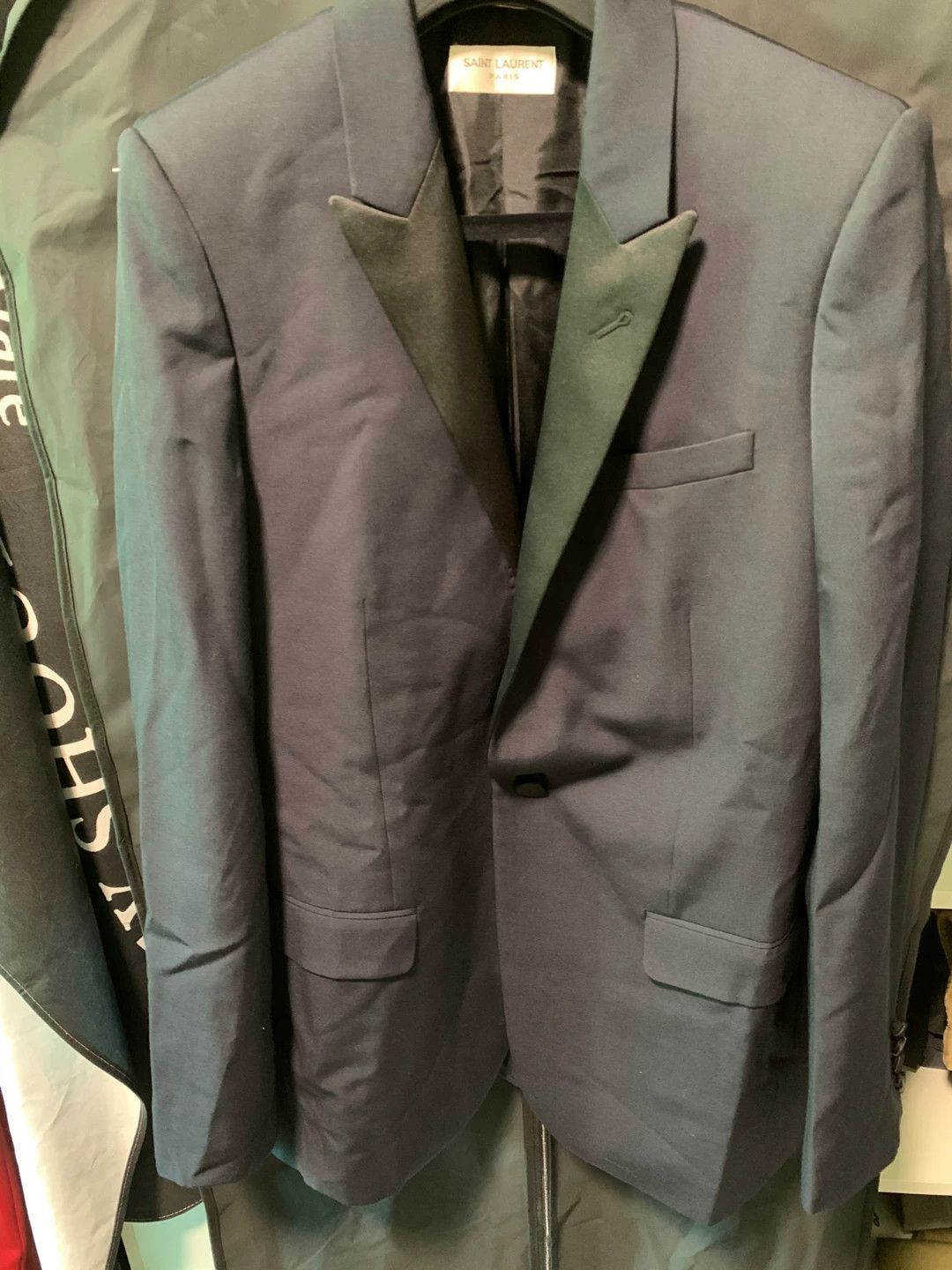 Saint Laurent Paris Blue Formal Blazer with Lapel Collar Size US M / EU 48-50 / 2 - 1 Thumbnail