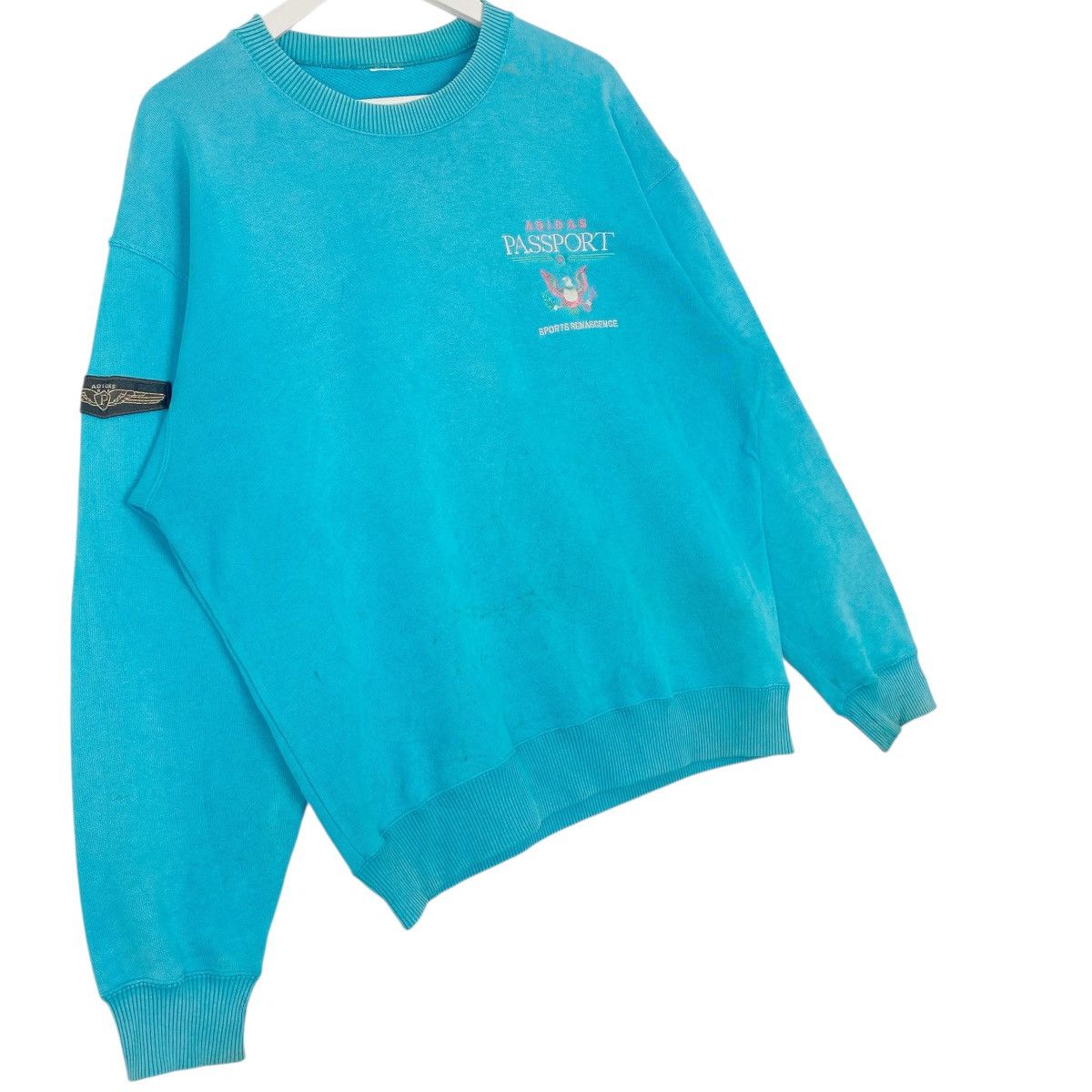 Other Vintage 90s Adidas Passport Sweatshirt Crewneck Blue Size US L / EU 52-54 / 3 - 3 Thumbnail