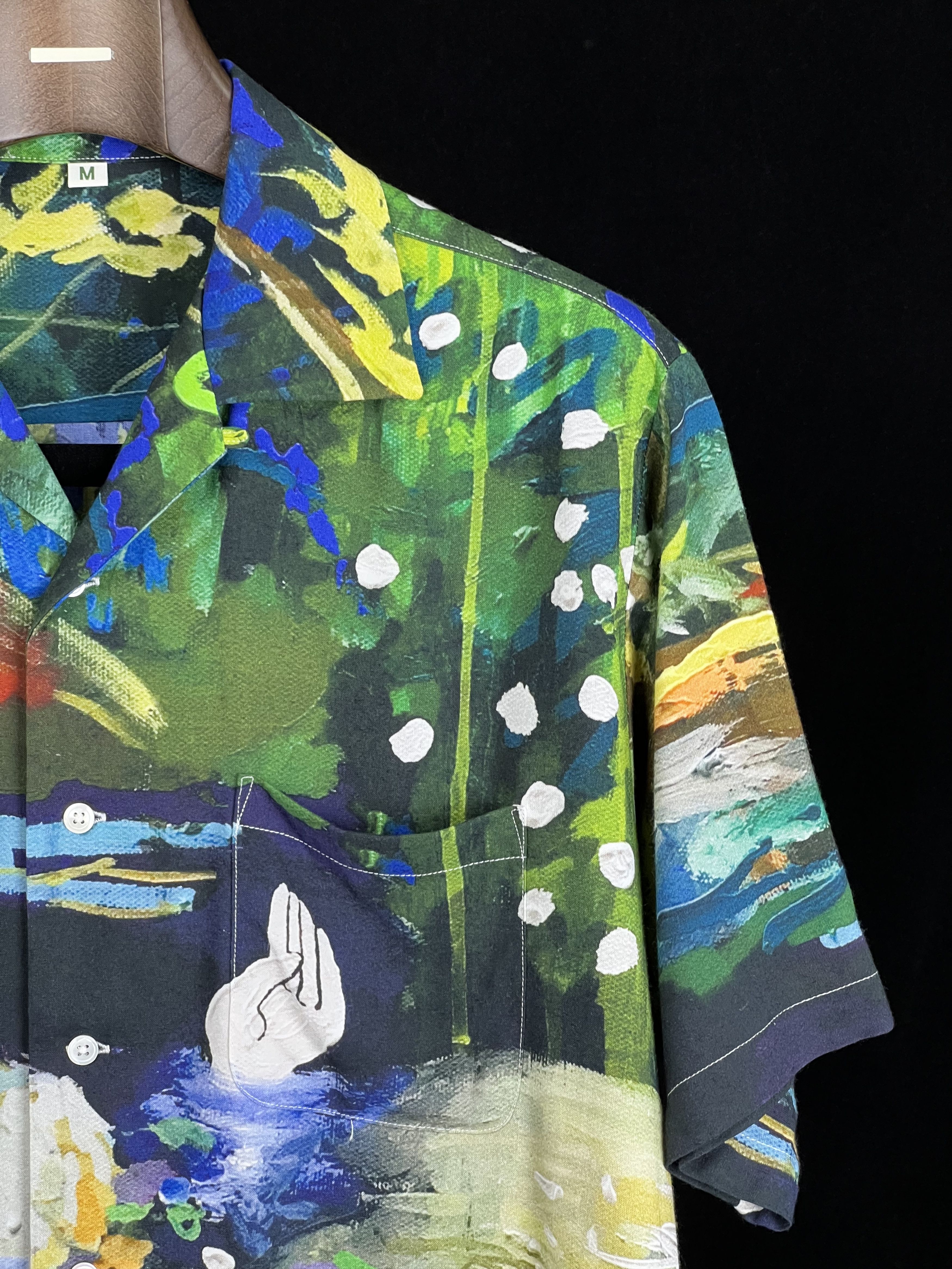 Japanese Brand UNWORN* JP Artist Painting shirt short sleeve Size US M / EU 48-50 / 2 - 4 Thumbnail
