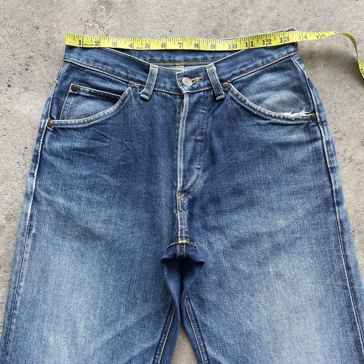 Japanese Brand Vintage Japan Lee Faded Fly Button Jeans Pants Denim W27 Size US 27 - 5 Thumbnail