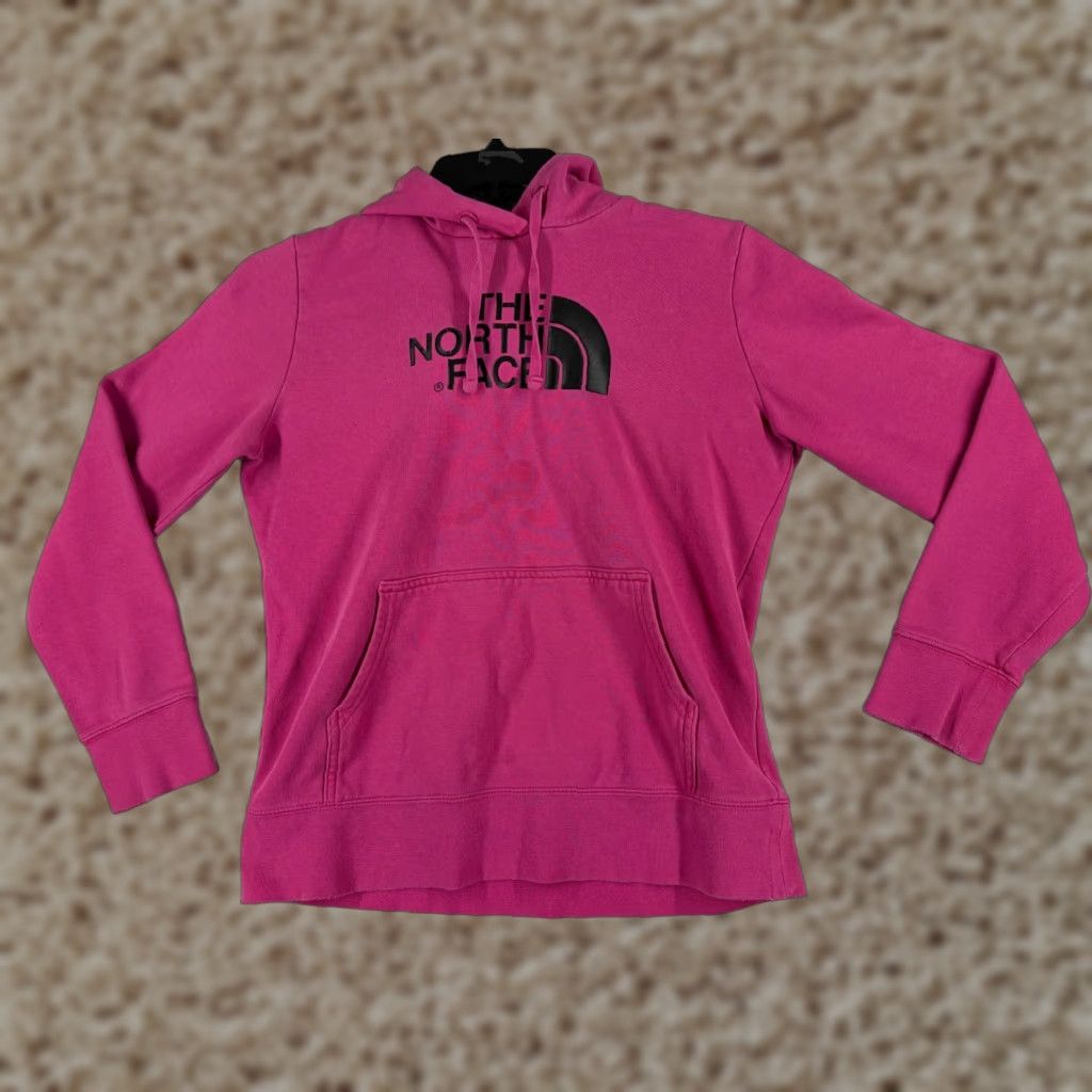The North Face The North Face Hoodie Womens Medium Pink Logo Pullover Cotton Sweater READ Size M / US 6-8 / IT 42-44 - 1 Thumbnail