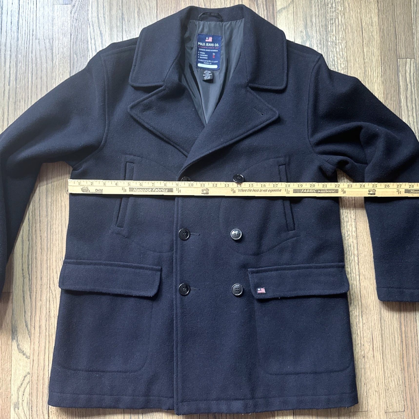 Ralph Lauren Polo Jeans Co. Ralph Lauren Pea Coat Jacket Wool Blend Dark Blue S Solid Men Mens Size Small Size US S / EU 44-46 / 1 - 7 Thumbnail