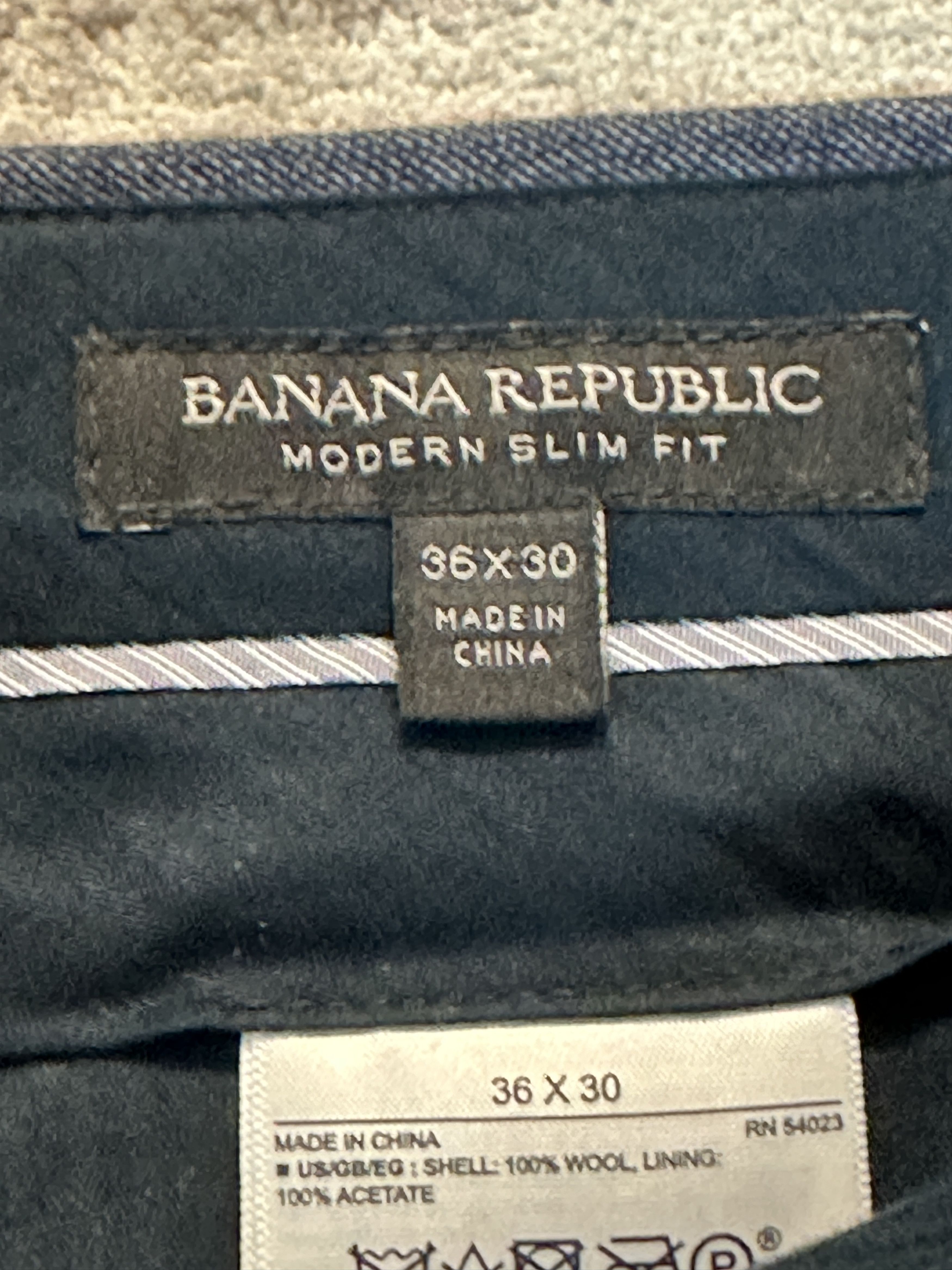 Banana Republic Banana Republic Men's Light Navy Modern Pants Size 36/30 Size US 36 / EU 52 - 4 Thumbnail