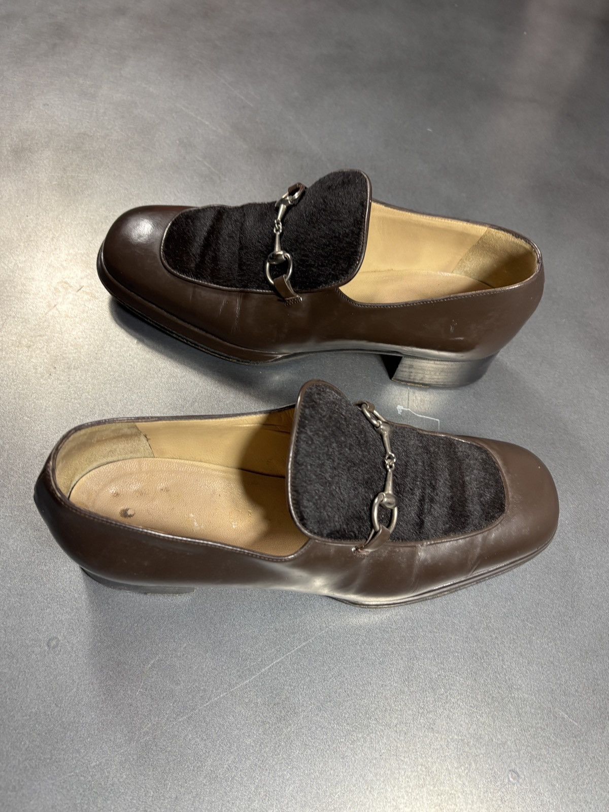 Gucci Vintage Gucci Horsebit Loafers 90s Tom Ford Pony Hair 2000s Size US 7 / IT 37 - 19 Thumbnail