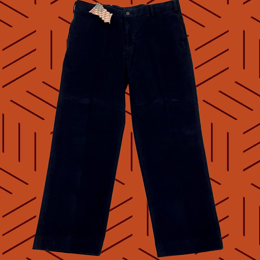 Bills Khakis VINTAGE Bills Khakis Moleskin Pants Mens 36 x 28 Classic Navy Blue Stretch Trousers NEW Size US 36 / EU 52 - 1 Thumbnail