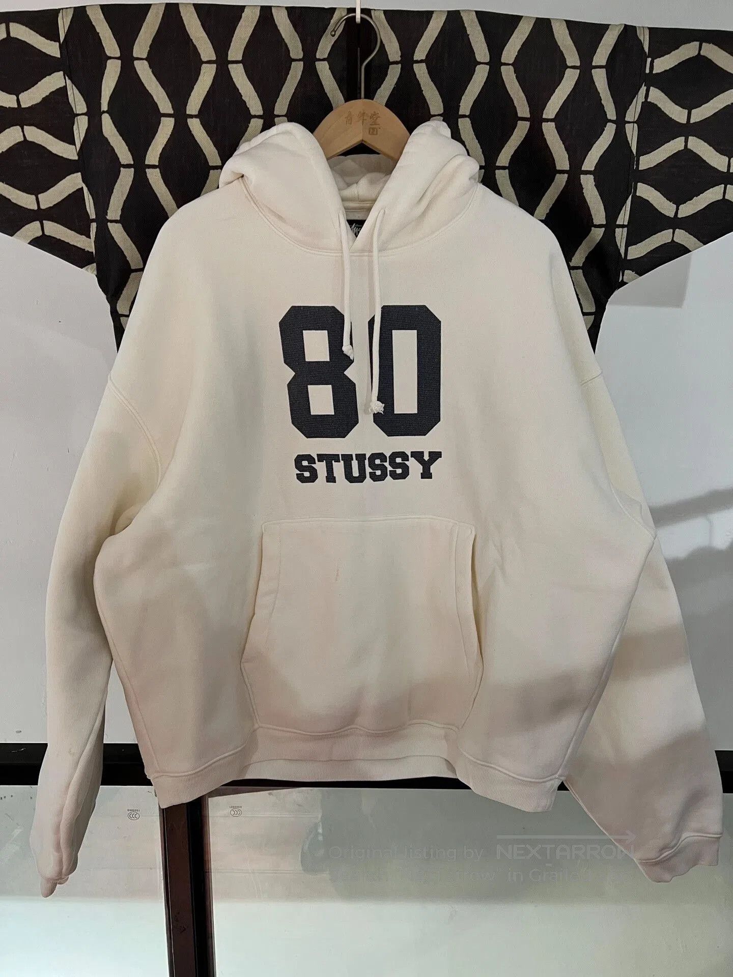 Stussy stussy 80 relaxed hoodie in cream color. Size US L / EU 52-54 / 3 - 1 Thumbnail