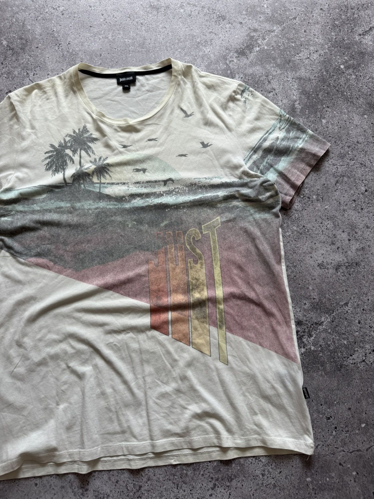Just Cavalli 🔥JUST CAVALLI BEACH LOGO T-SHIRT SS2010 Size US XXL / EU 58 / 5 - 2 Thumbnail