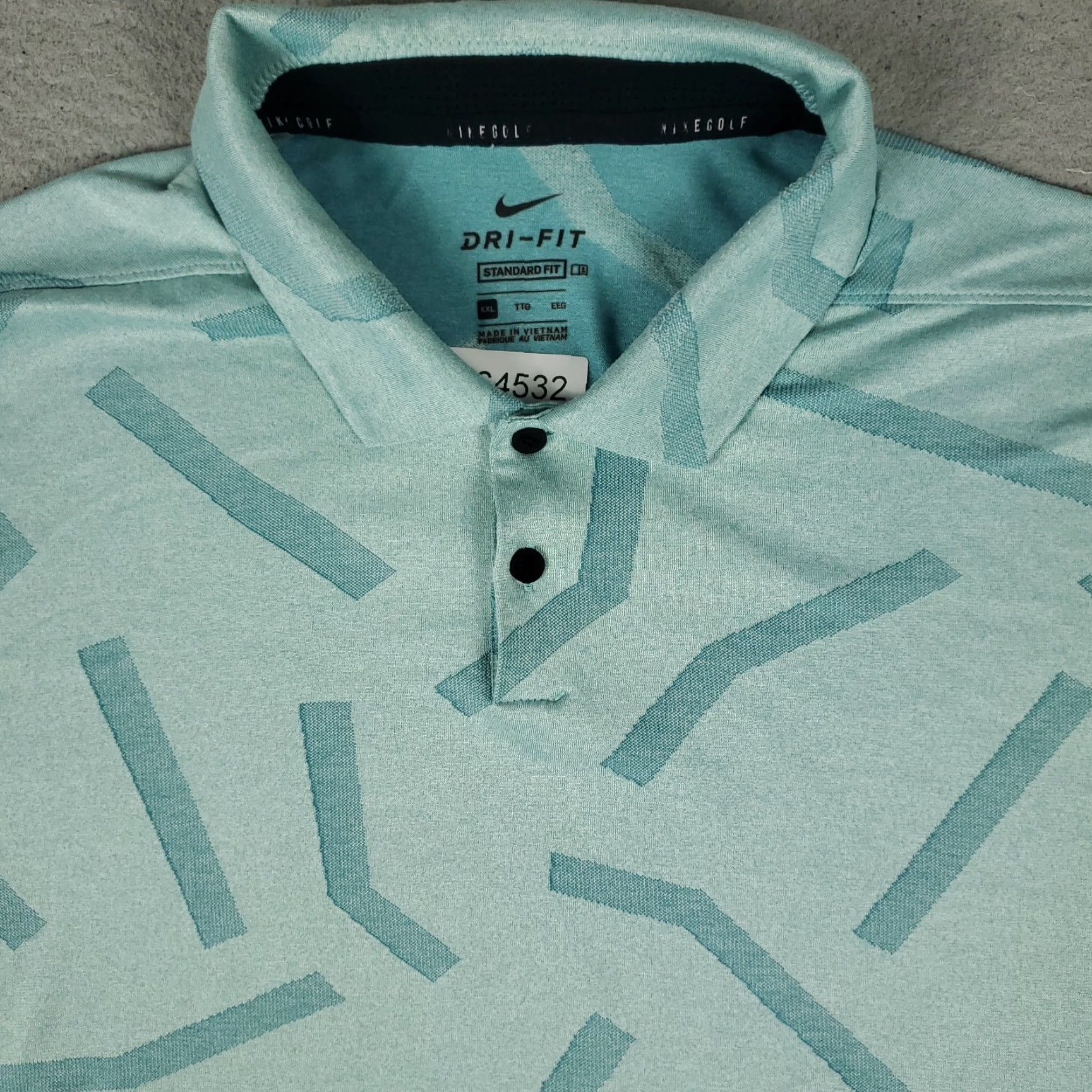 Nike Nike Polo Shirt Mens 2XL Turquoise Swoosh Golf Casual Short Sleeve Polo Men's 2XL Nike Golf Turquoise Short Sleeve Polo Shirt Mens Size US XXL / EU 58 / 5 - 2 Thumbnail