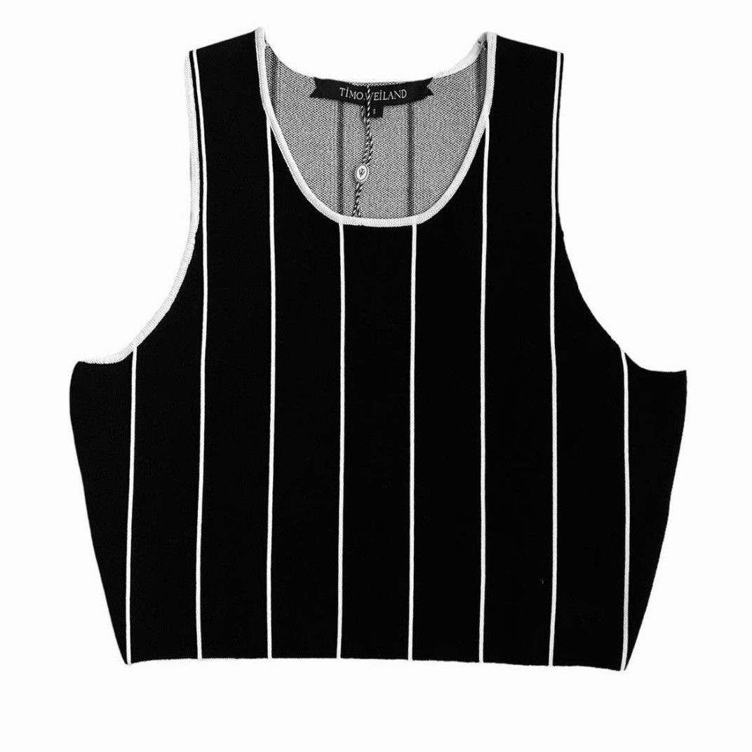 Timo Weiland Timo Weiland B&W Striped Skirt & Crop Top Set Size S / US 4 / IT 40 - 3 Thumbnail