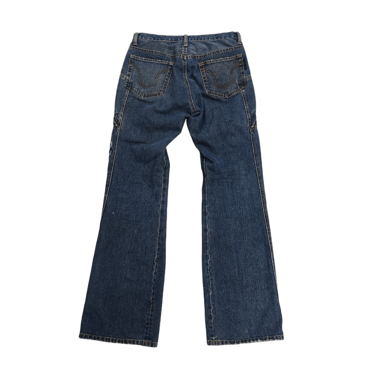 Beauty Beast CUSTOM CULTURE Patchwork Flare Denim Pants Size US 31 - 10 Thumbnail