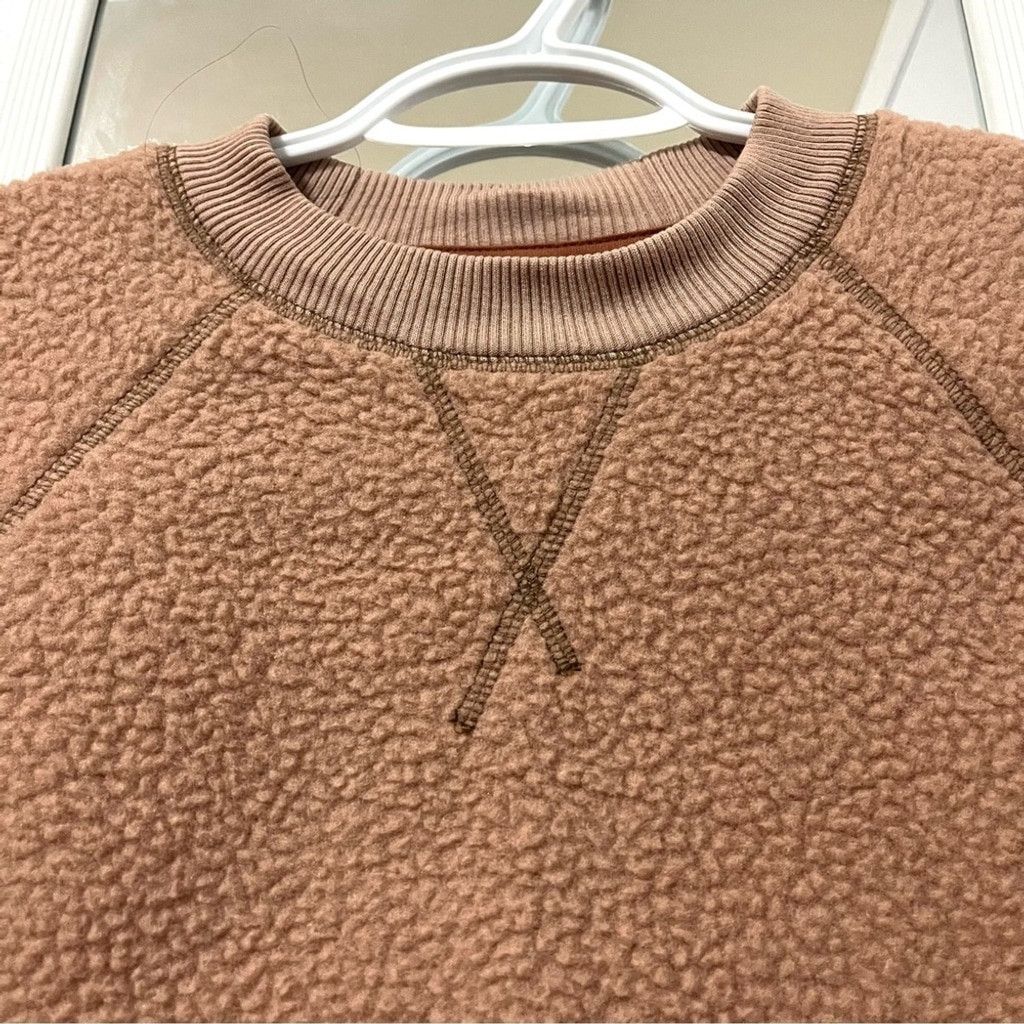 Everlane EVERLANE The ReNew Fleece Raglan Sherpa Crewneck Sweater Size XS / US 0-2 / IT 36-38 - 3 Thumbnail