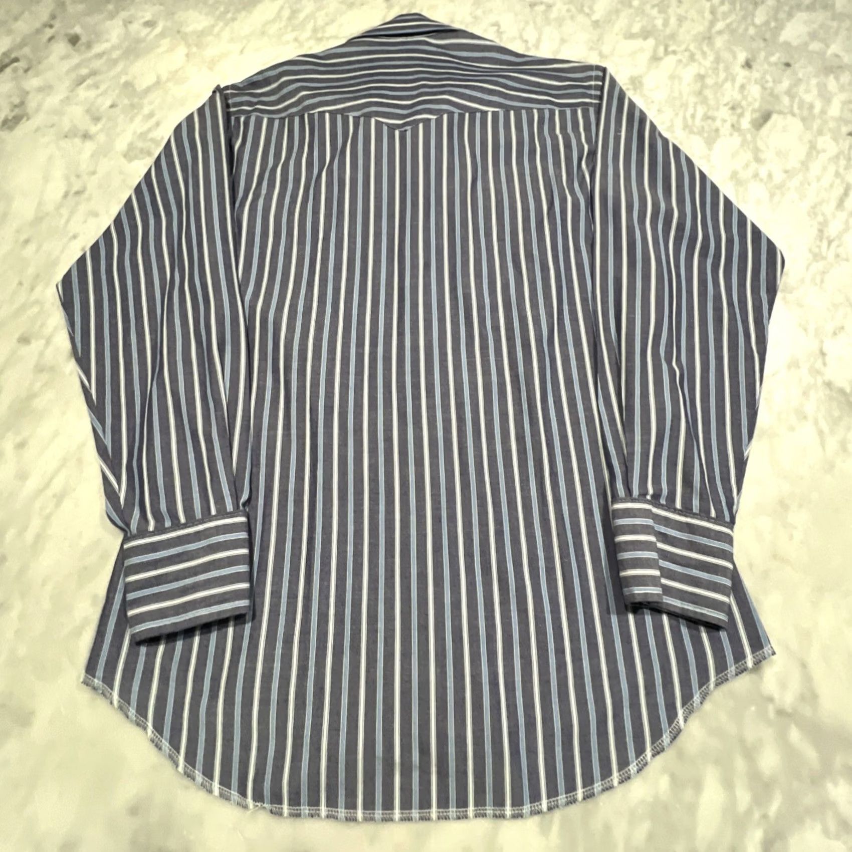 Wrangler VINTAGE Wrangler Western Pearl Snap Shirt Men M Stripes Long Sleeves Made USA Size US M / EU 48-50 / 2 - 4 Thumbnail