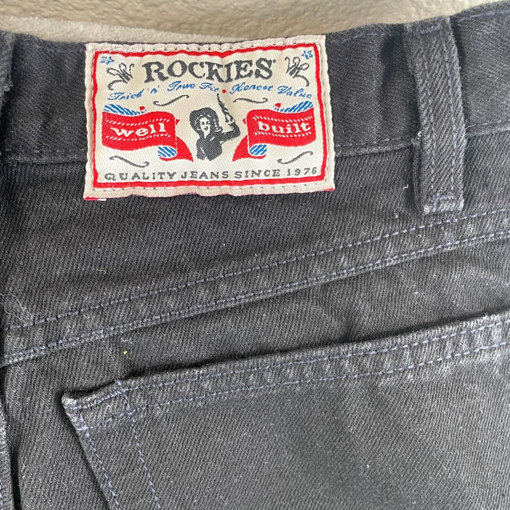 Vintage Authentic Rockies Jeans Women 27 Black Relaxed Straight Leg Jeans Mens? Size 27" / US 4 / IT 40 - 6 Thumbnail
